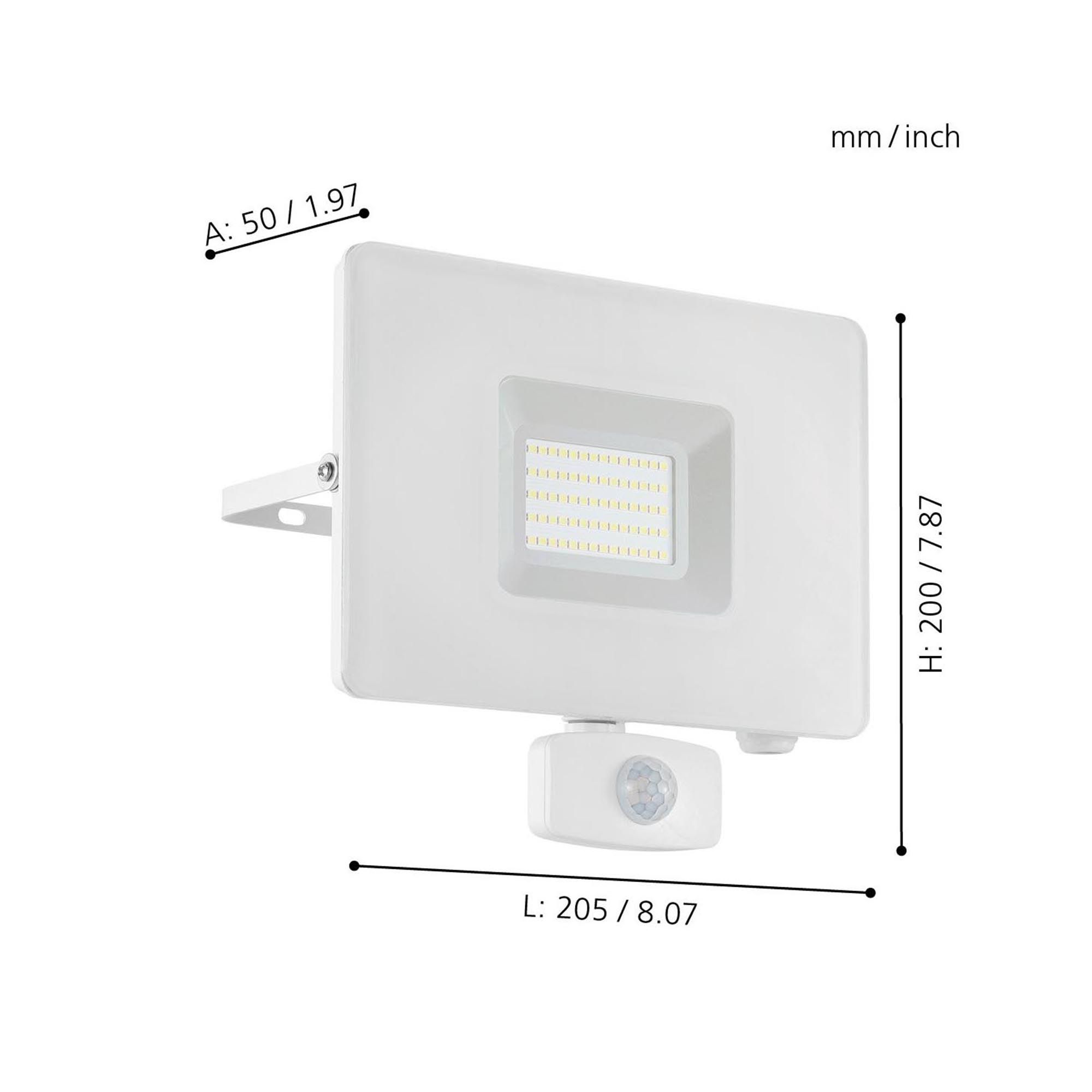 Projecteur extérieur détecteur LED FAEDO 3 blanc Ø20,5cm