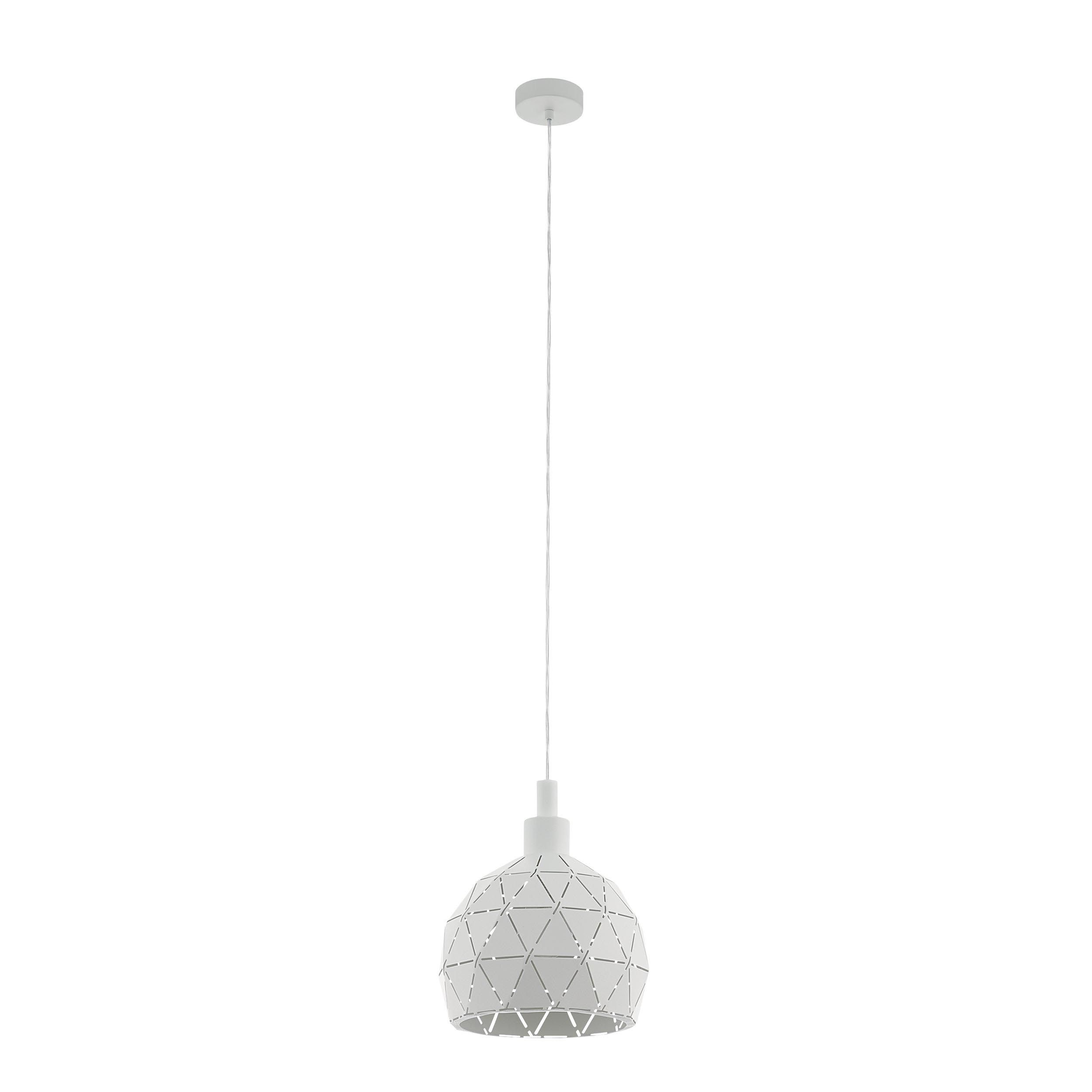 Suspension ROCCAFORTE blanc Ø17cm