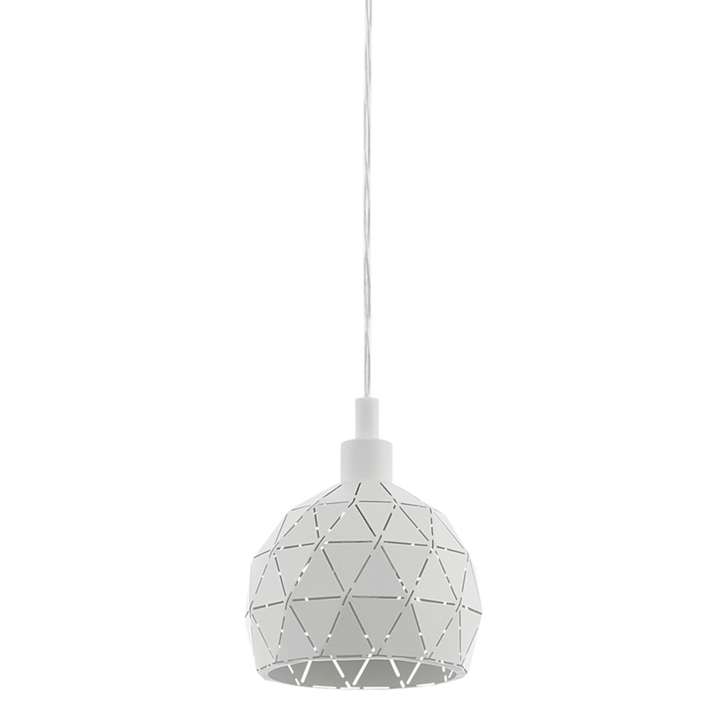 Suspension ROCCAFORTE blanc Ø17cm