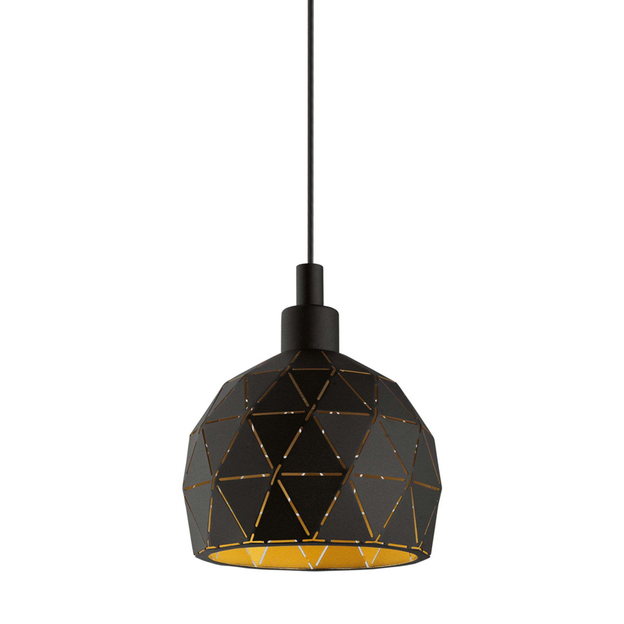 Suspension métal noir ROCCAFORTE E14 1X40W