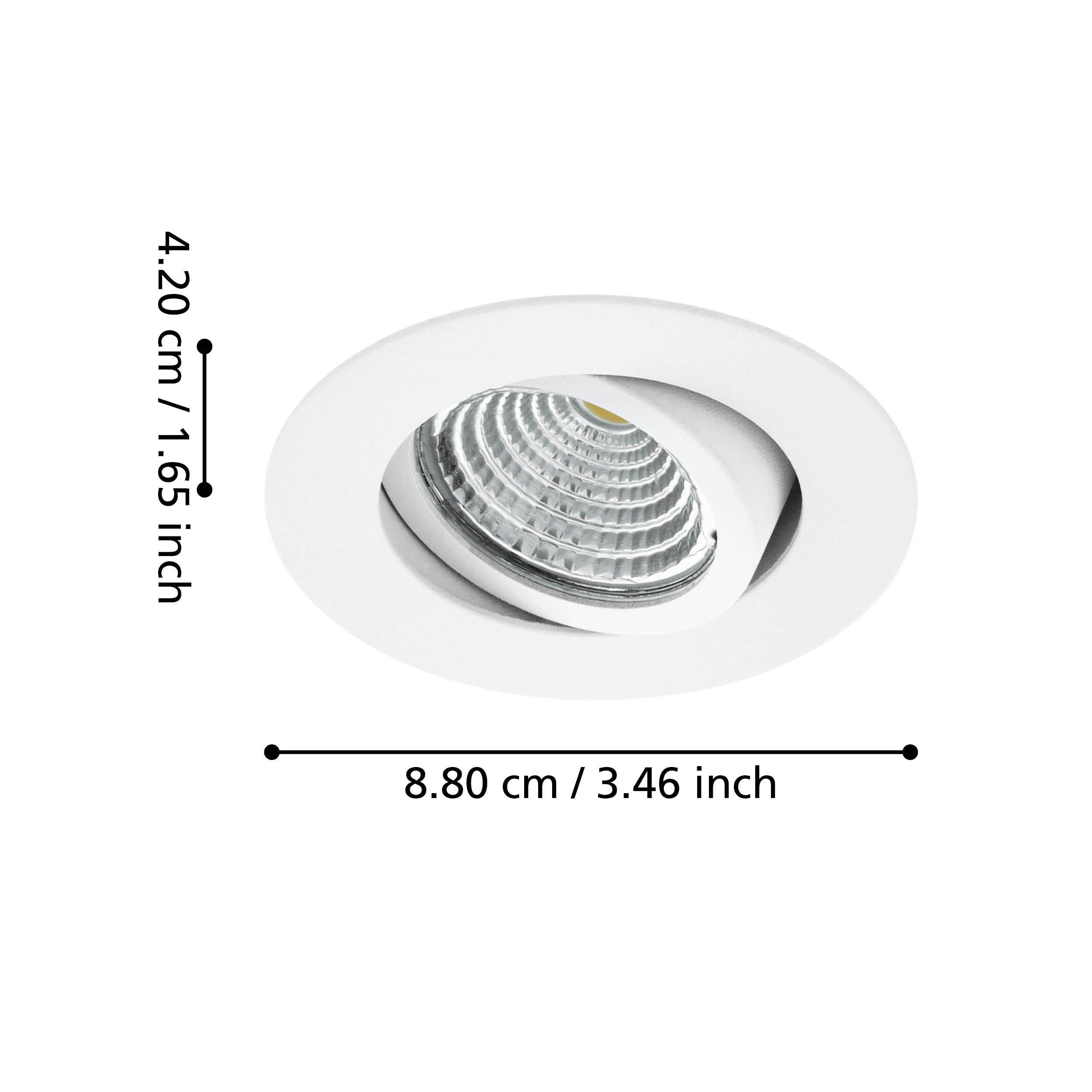 Spots à encastrer X3 LED SALICETO blanc Ø8,8cm