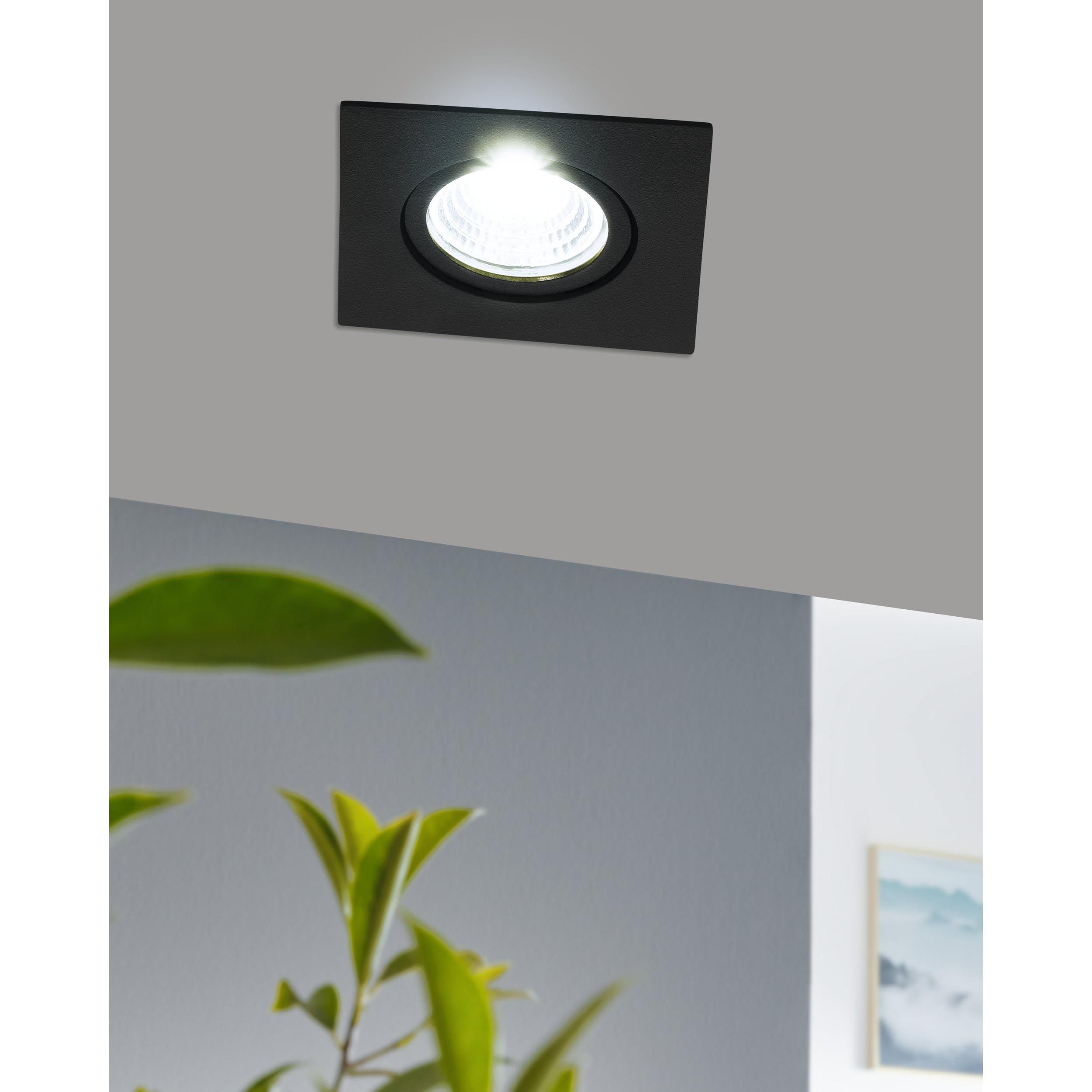 Spot à encastrer LED SALICETO noir Ø8,8cm