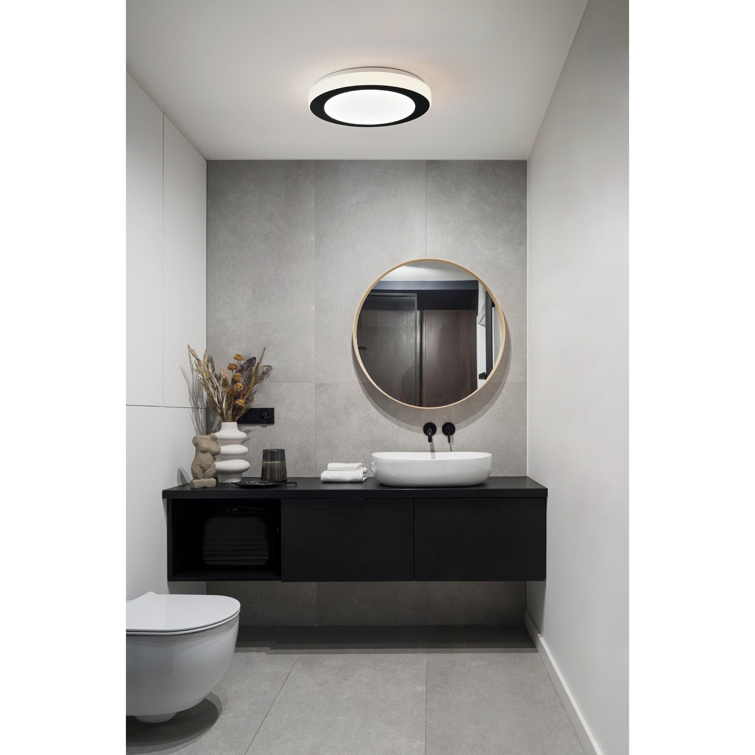 Plafonnier LED CARPI noir Ø30cm