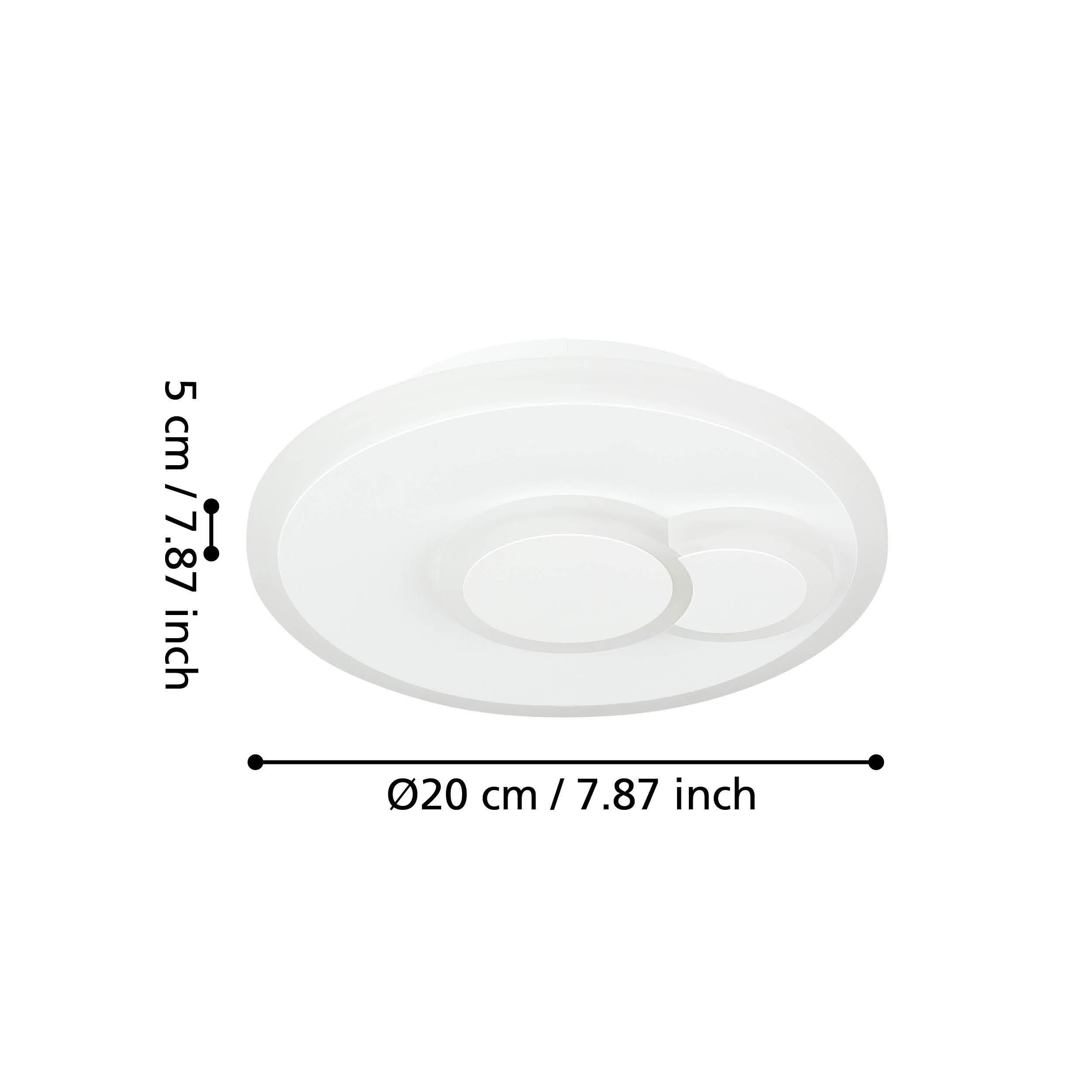 Plafonnier LED CADEGAL blanc Ø20cm
