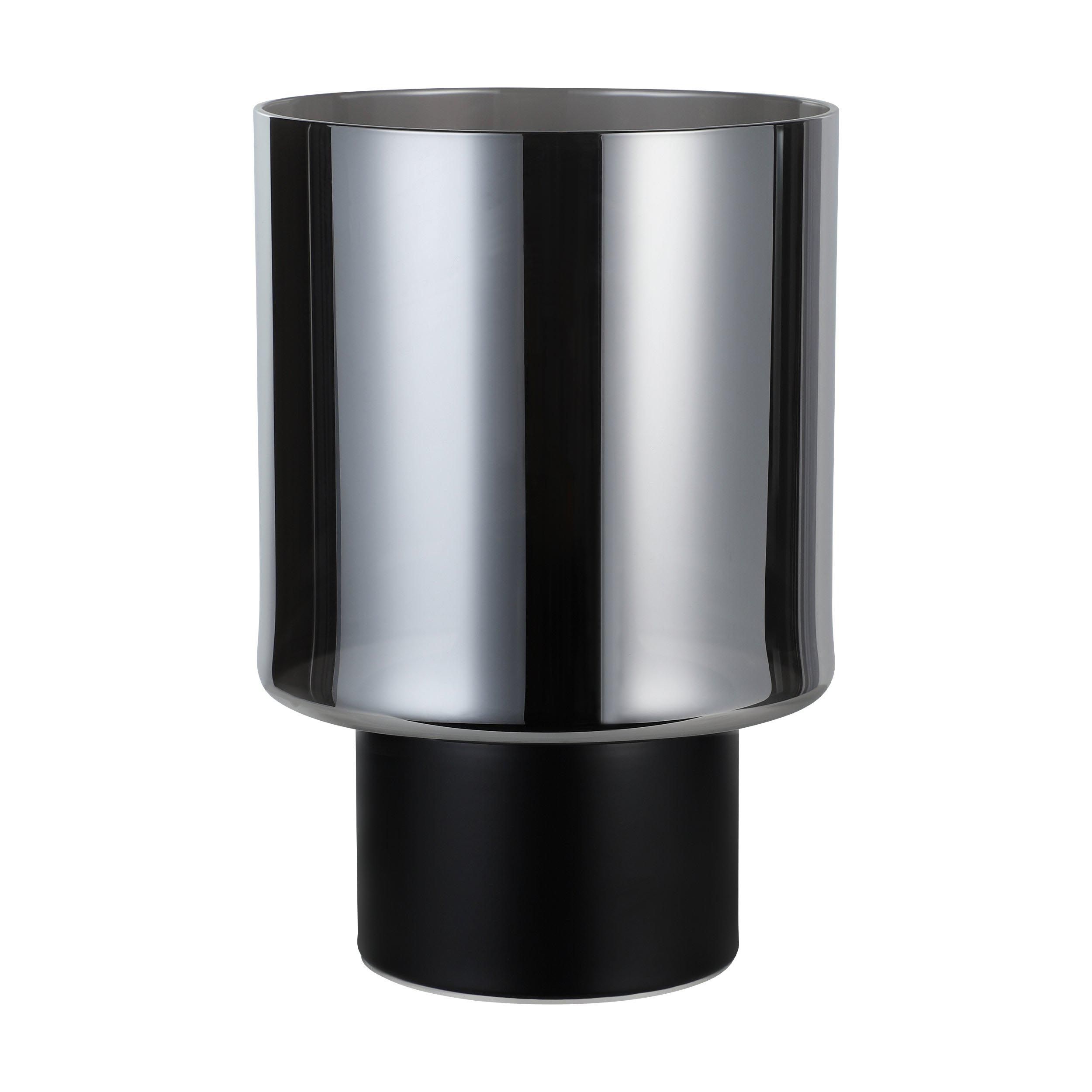 Lampe GOROSIBA noir/verre fumé H22cm