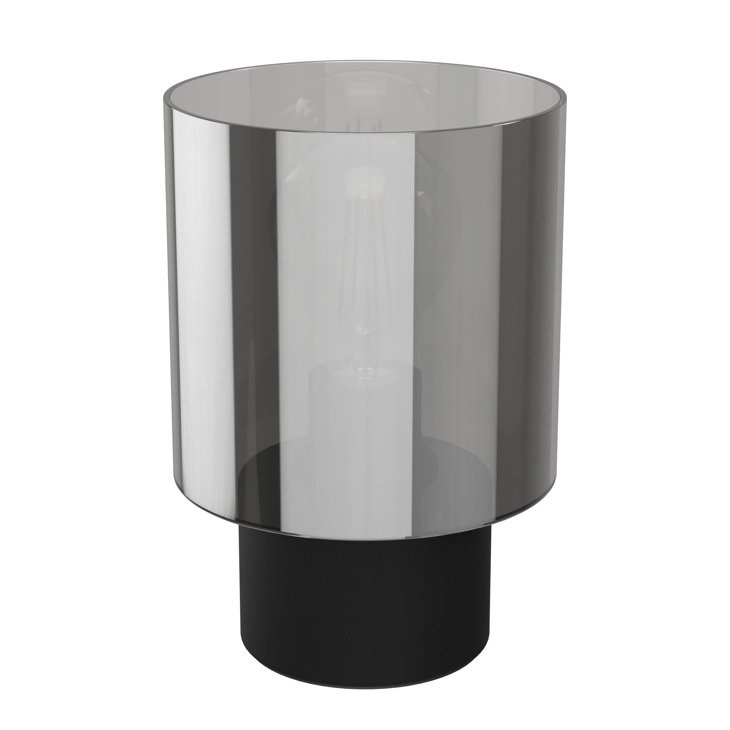 Lampe GOROSIBA noir/verre fumé H22cm