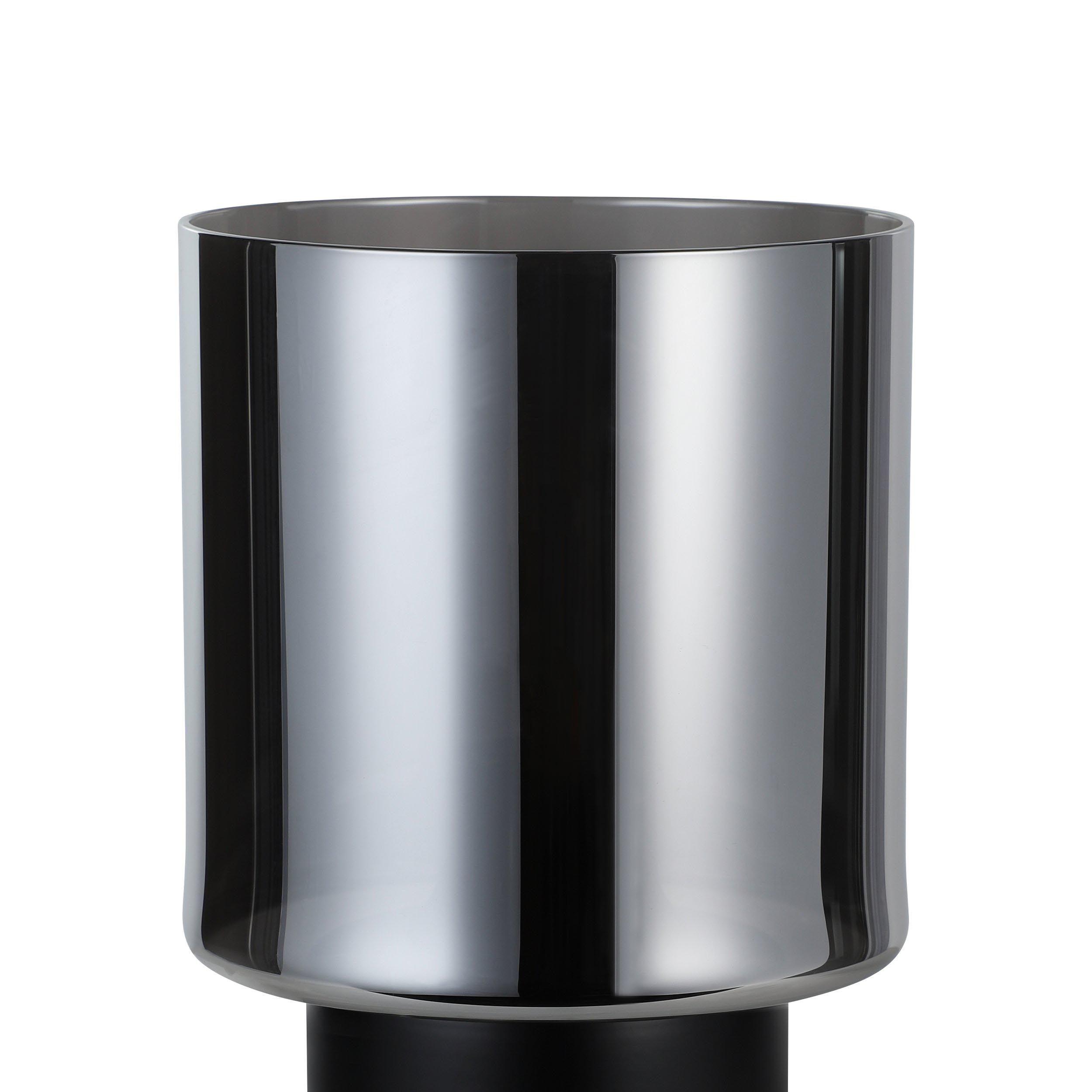 Lampe GOROSIBA noir/verre fumé H22cm