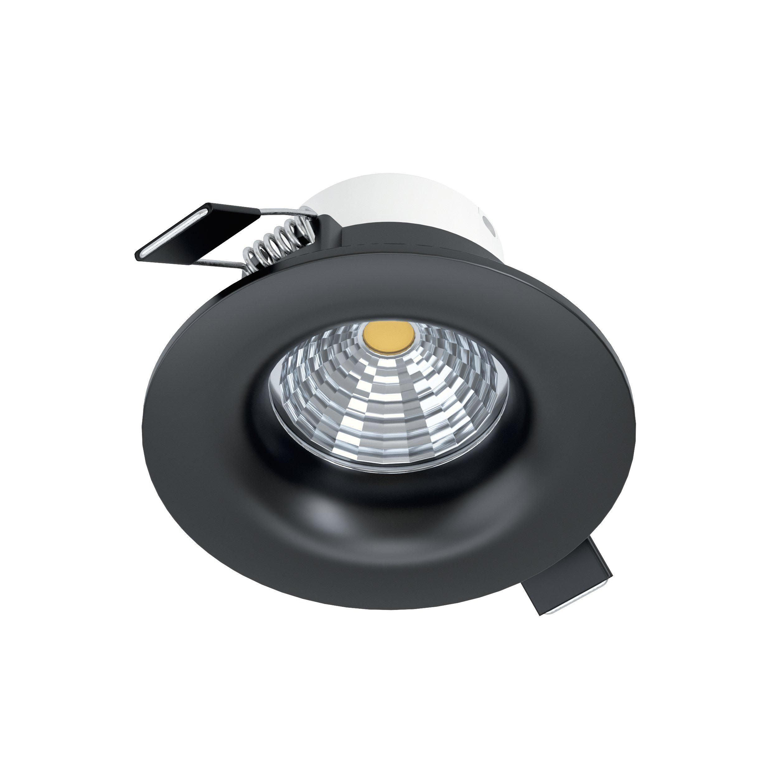 Spot à encastrer LED SALICETO noir Ø8,8cm