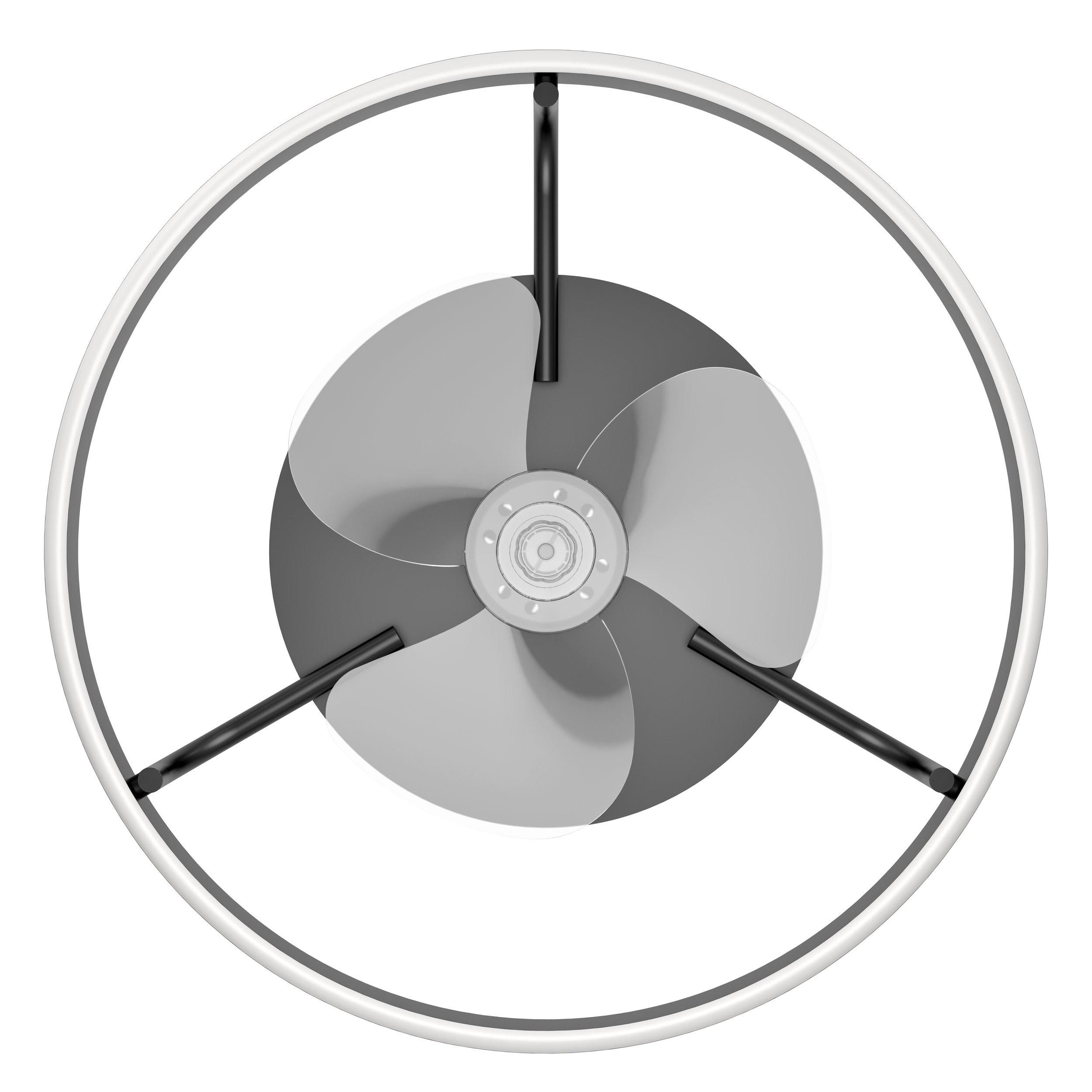 Ventilateur LED dimmable MARINELLA noir Ø50cm