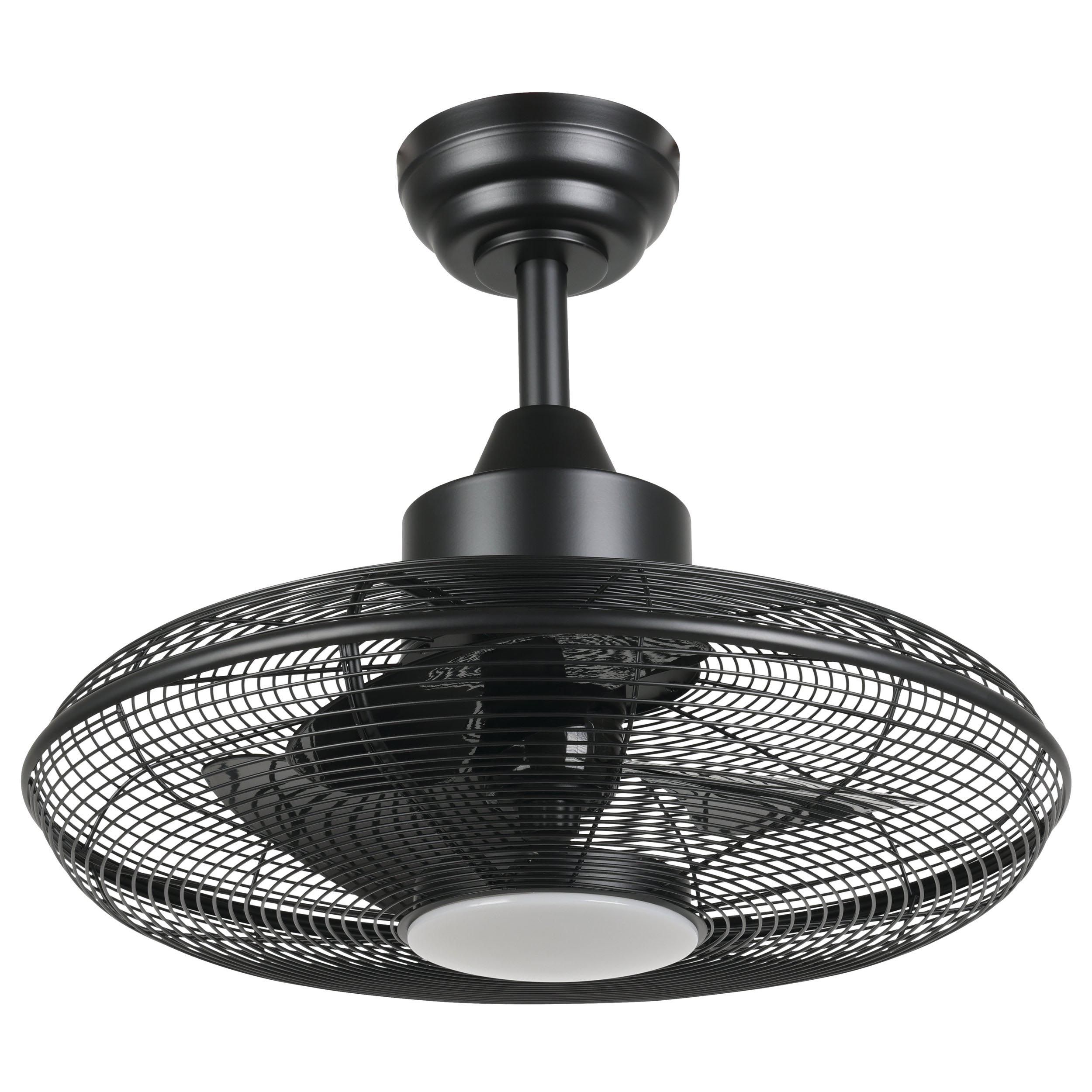 Ventilateur LED IGELDO noir Ø53cm