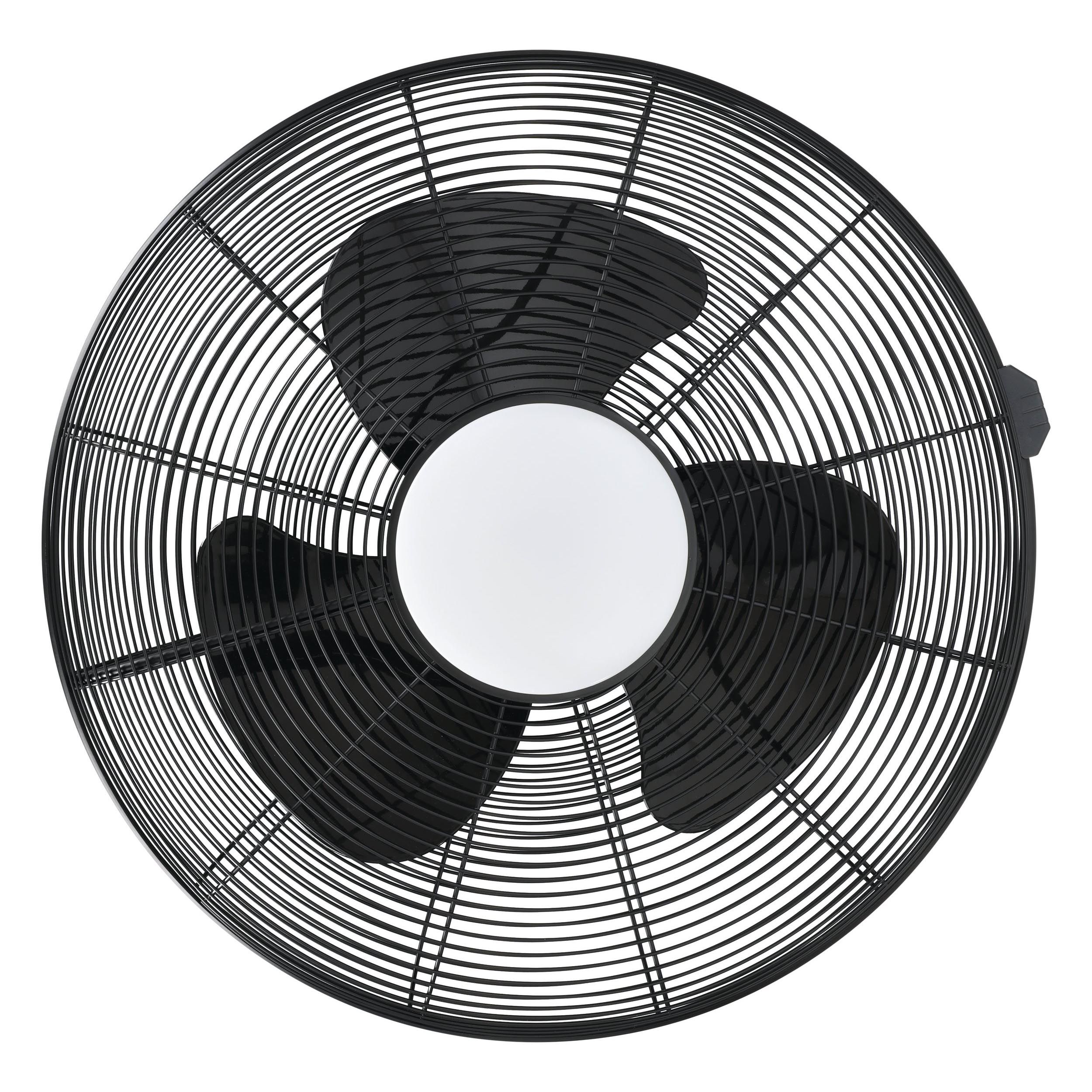 Ventilateur LED IGELDO noir Ø53cm