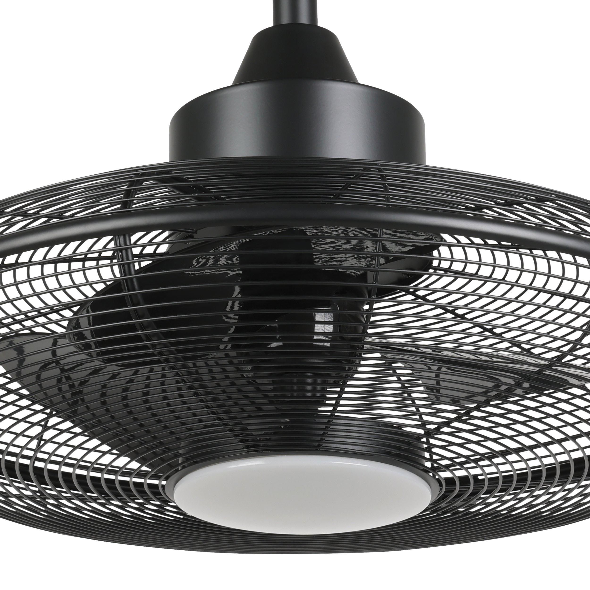 Ventilateur LED IGELDO noir Ø53cm