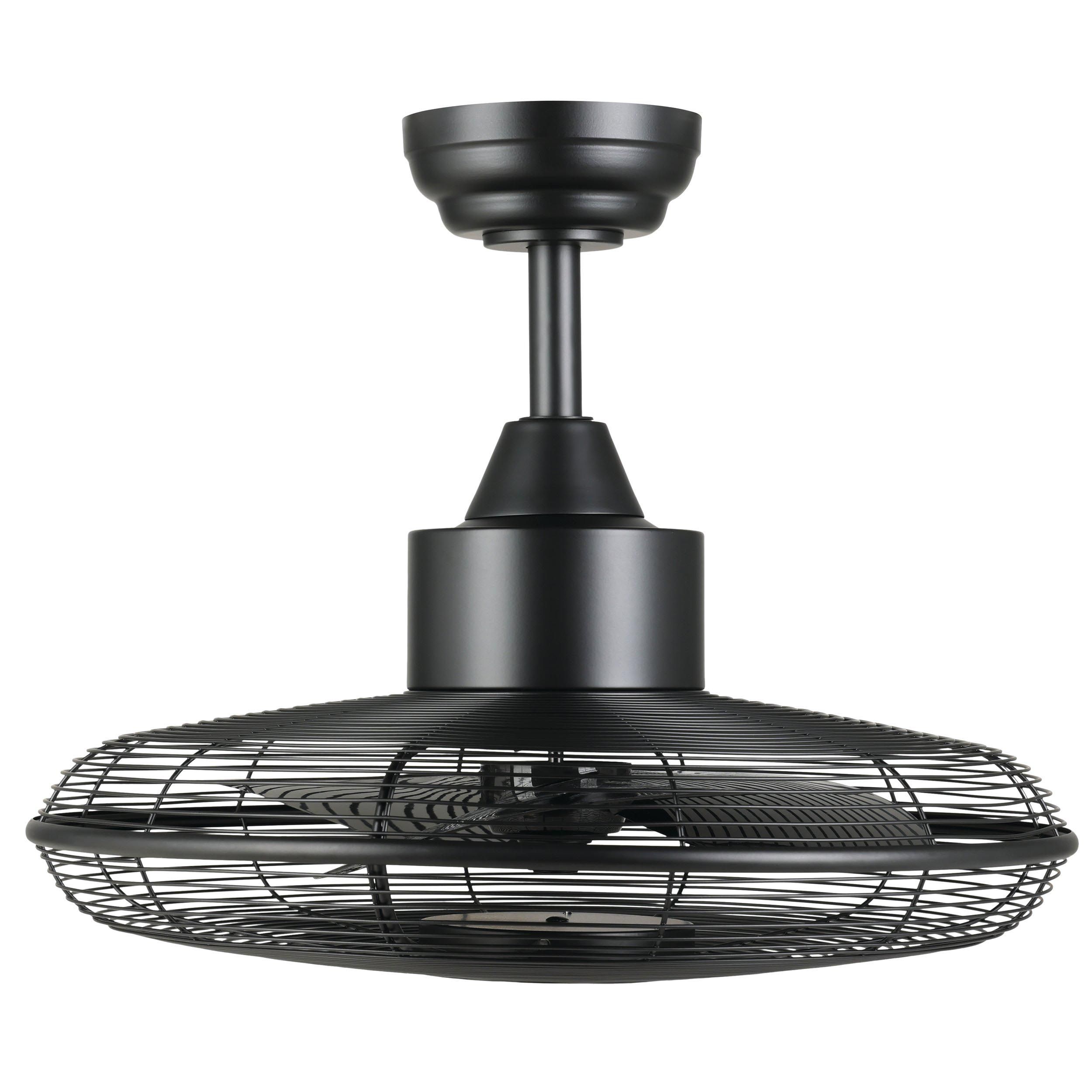 Ventilateur LED IGELDO noir Ø53cm