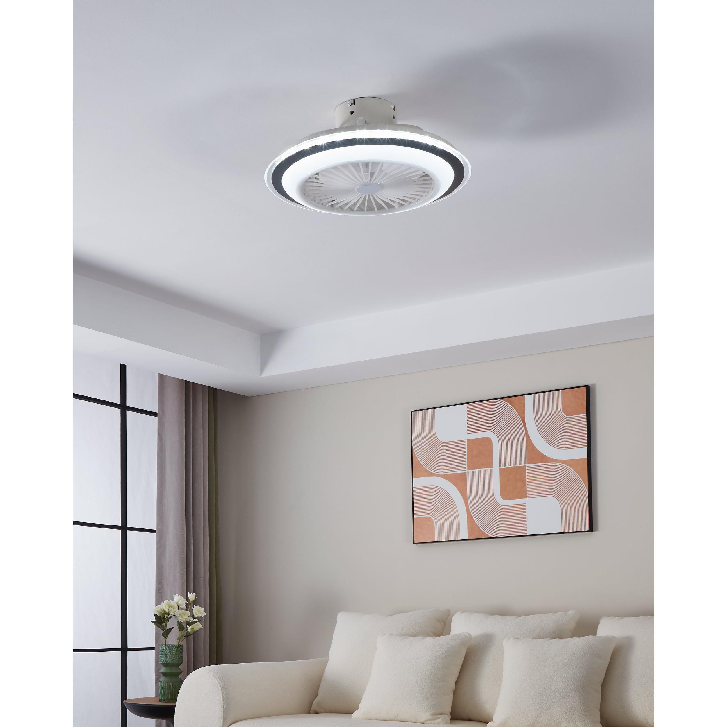 Ventilateur LED ALBUFEIRA blanc Ø50cm