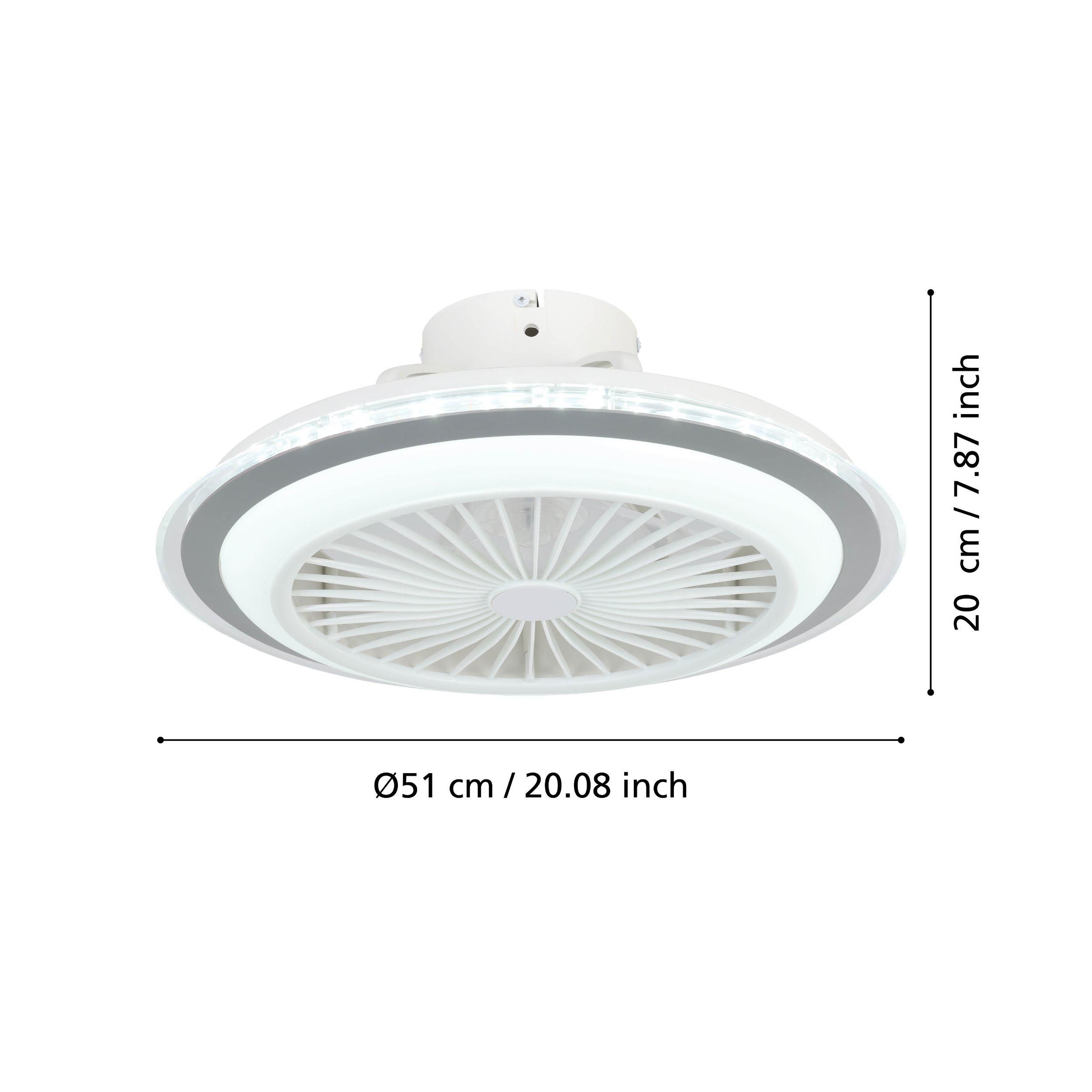 Ventilateur LED ALBUFEIRA blanc Ø50cm