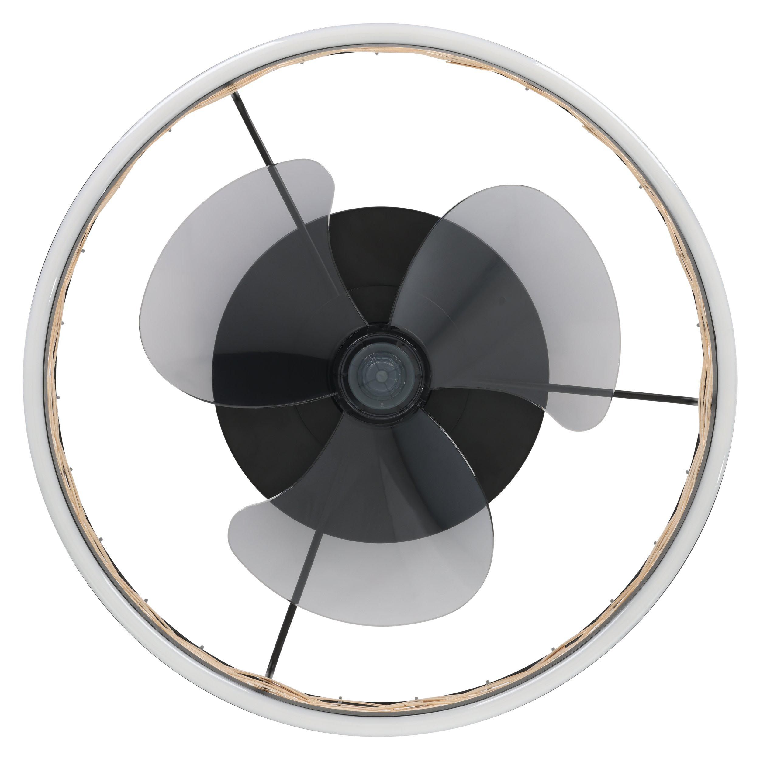 Ventilateur LED FRANA naturel Ø50cm
