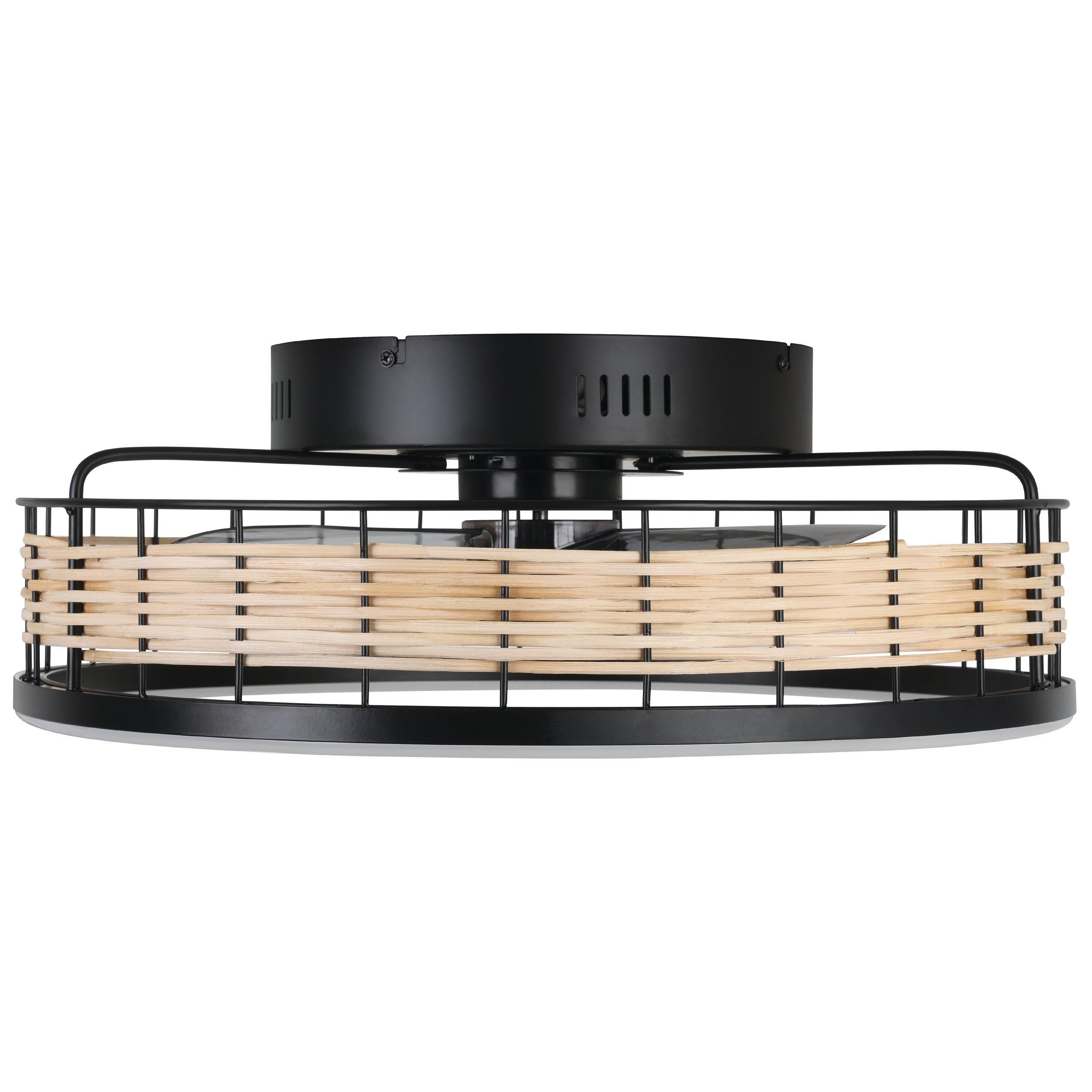 Ventilateur LED FRANA naturel Ø50cm