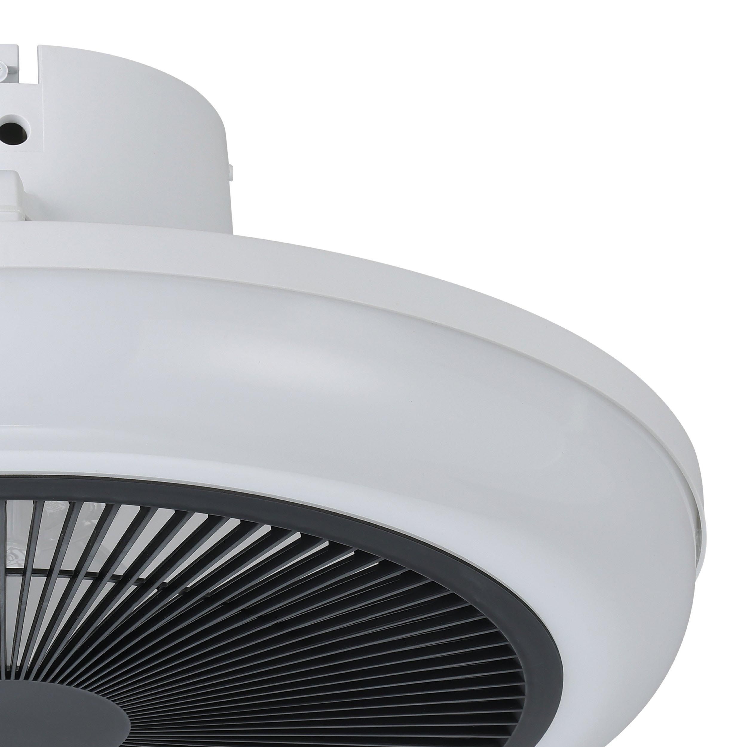 Ventilateur LED SAYULITA blanc Ø45,5cm