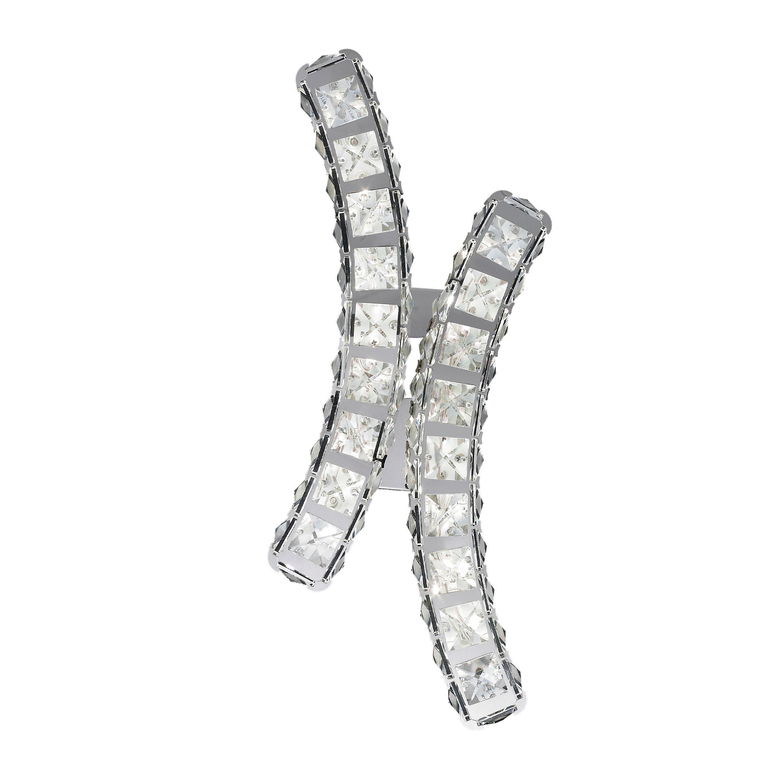 Applique LED TONERIA argenté H47cm