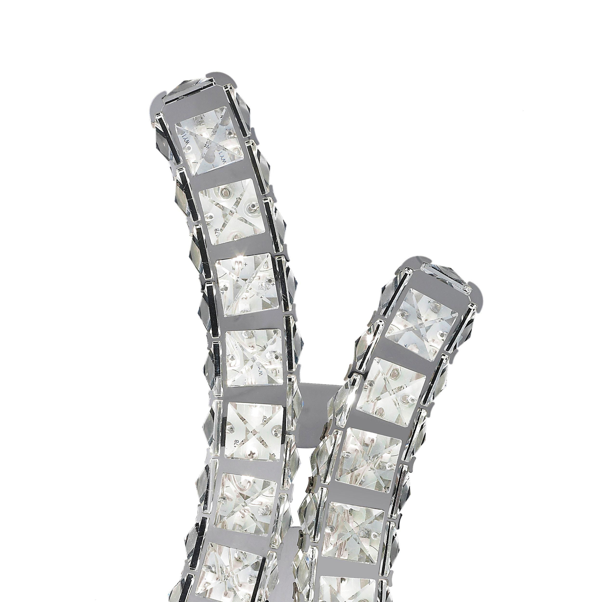 Applique LED TONERIA argenté H47cm