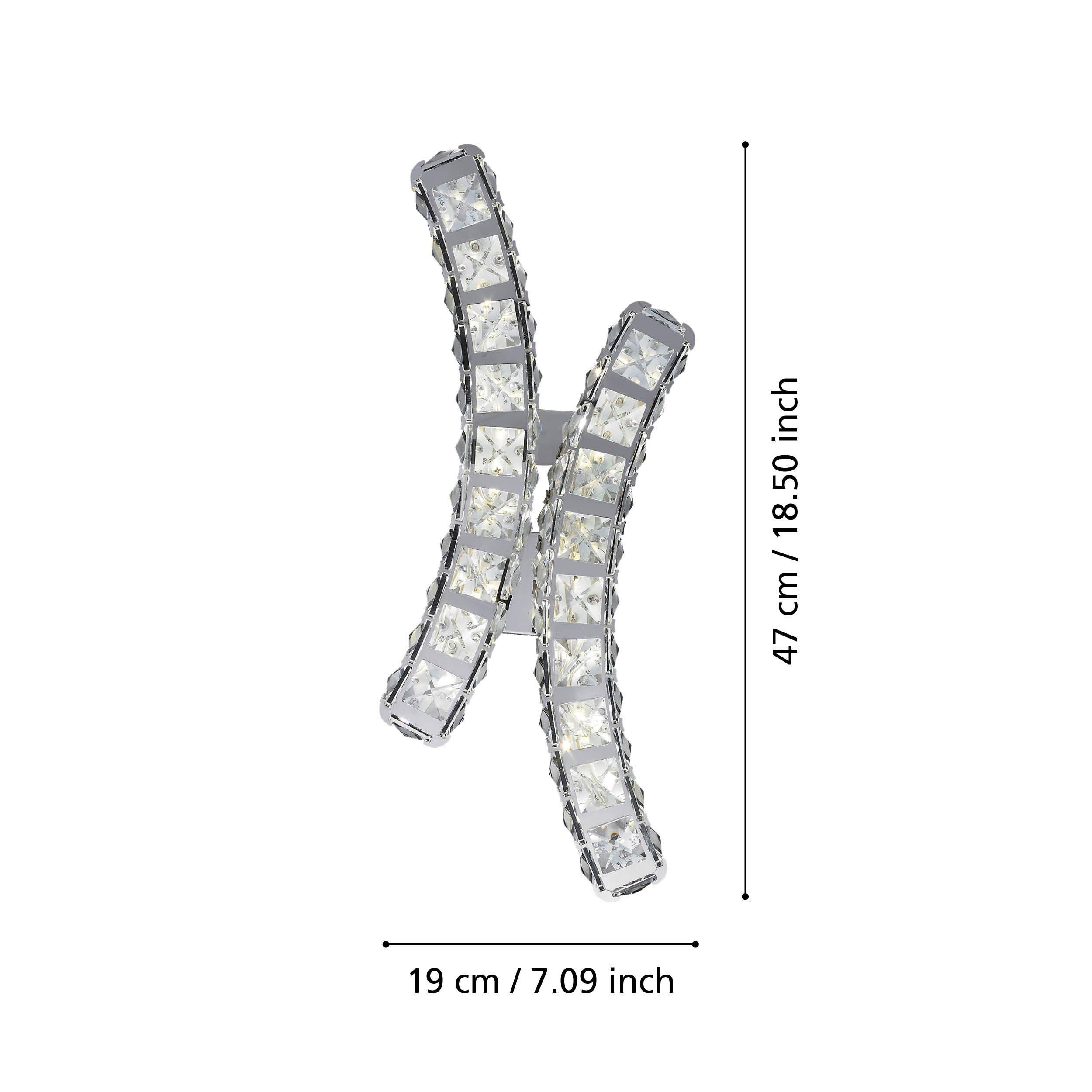 Applique LED TONERIA argenté H47cm