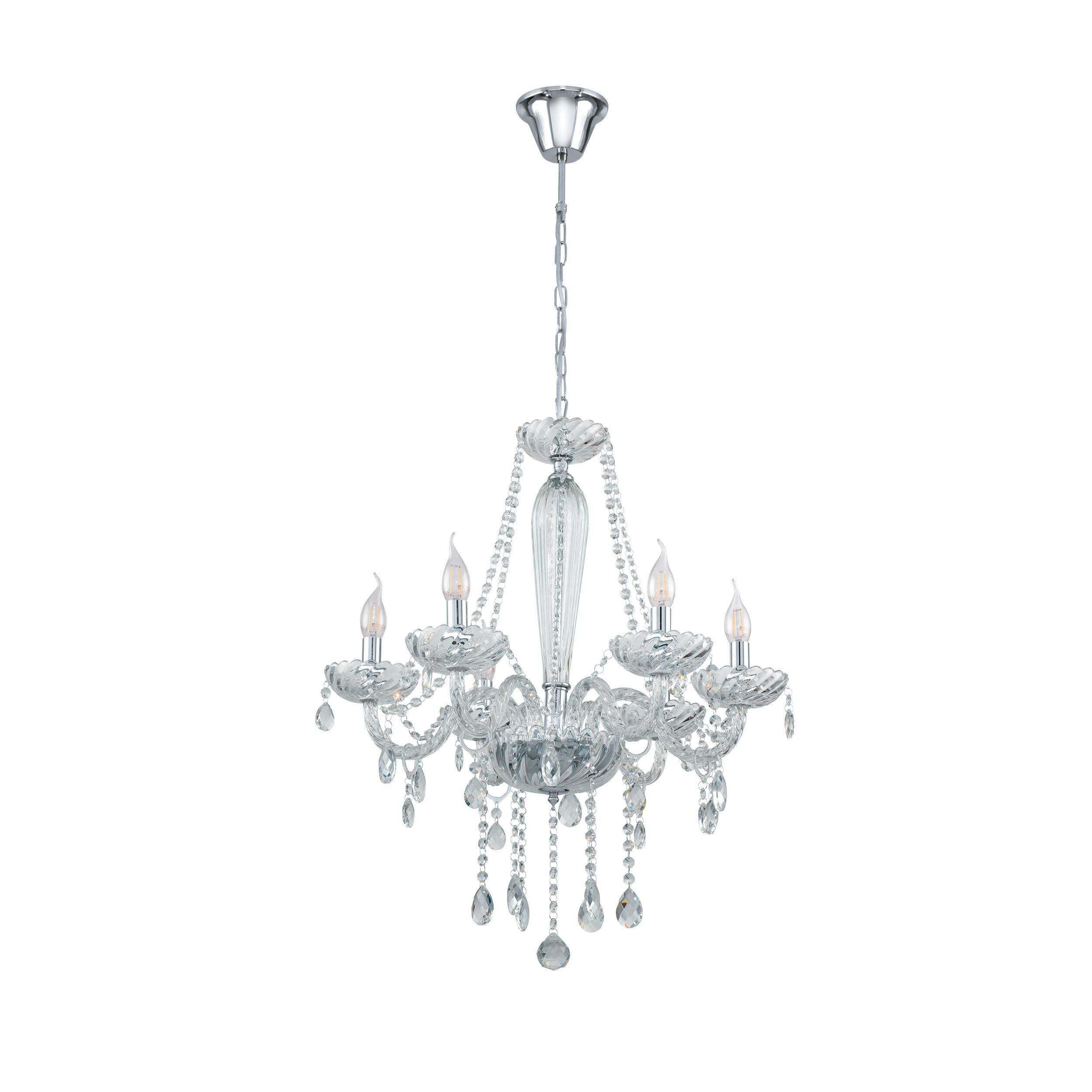 Lustre BASILANO argenté Ø72cm