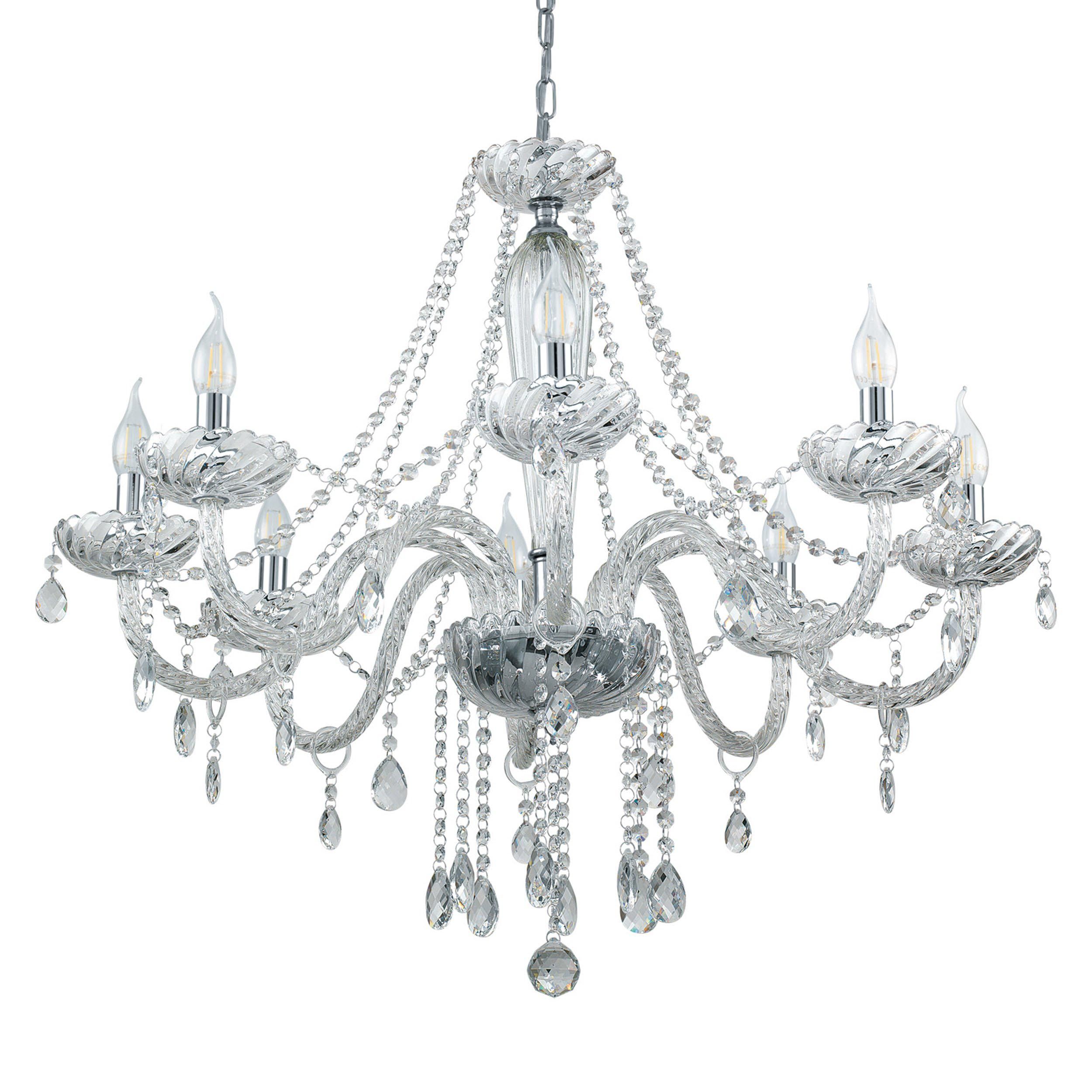 Lustre BASILANO argenté Ø82cm