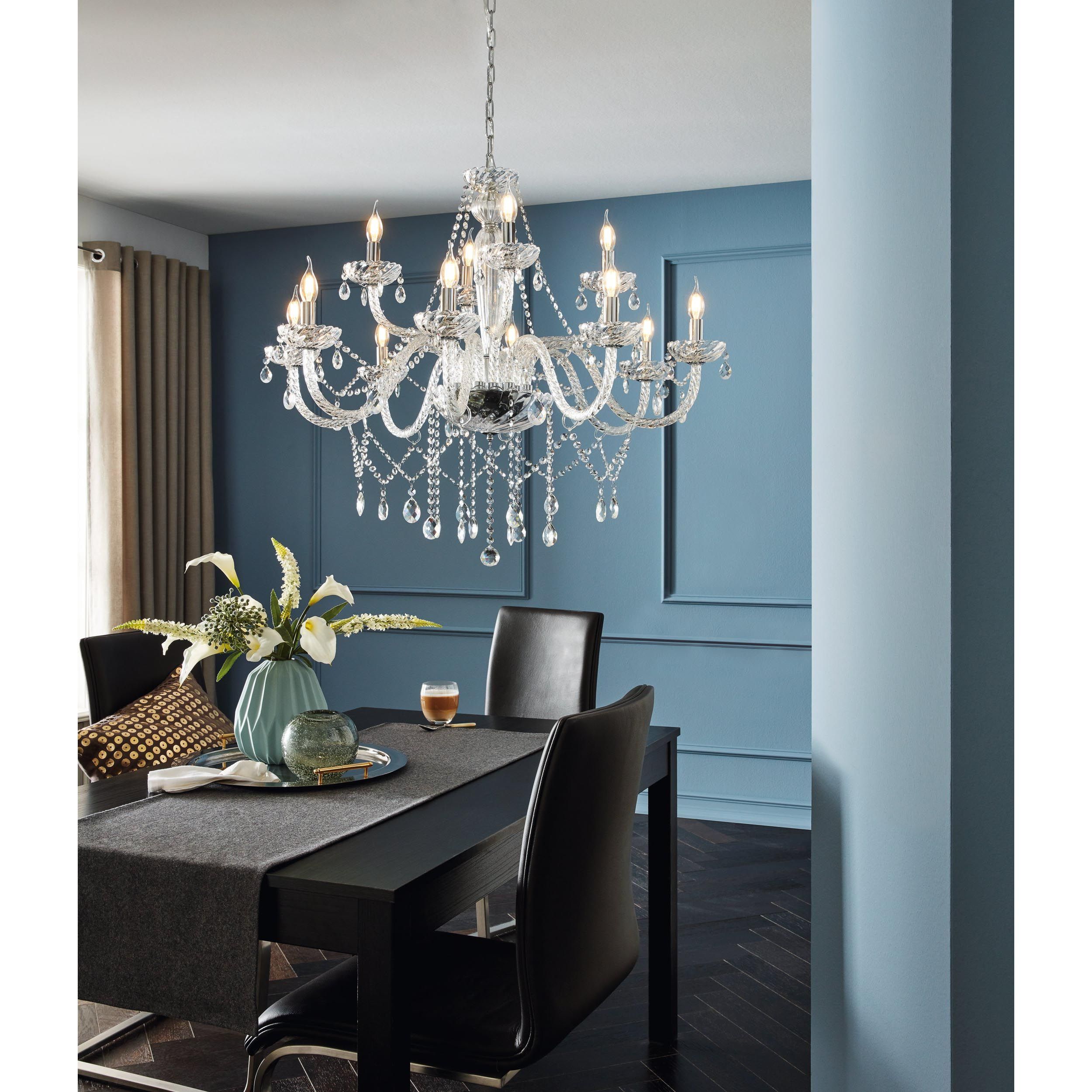 Lustre BASILANO argenté Ø100cm