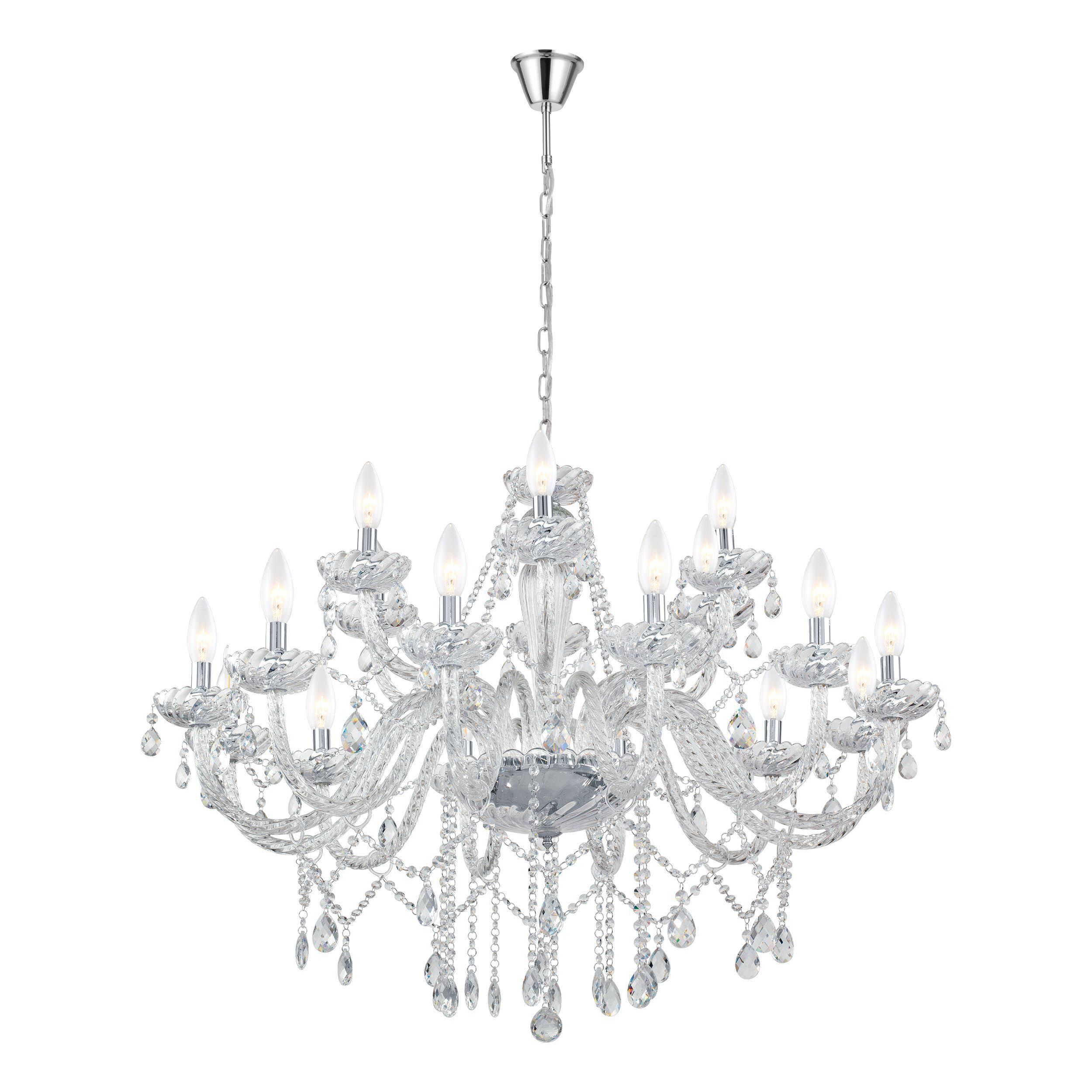 Lustre BASILANO argenté Ø100cm