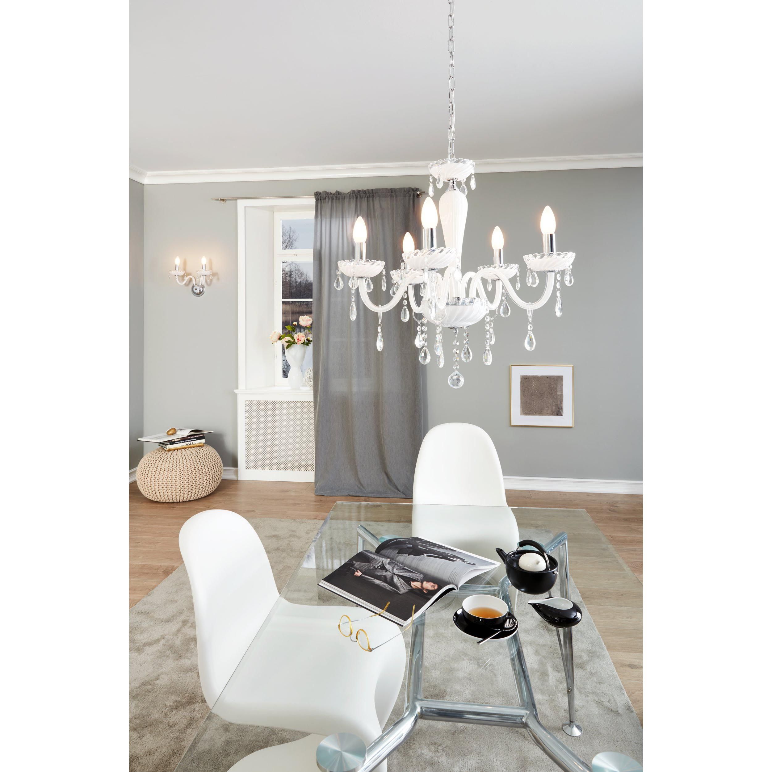Lustre BASILANO blanc Ø59cm