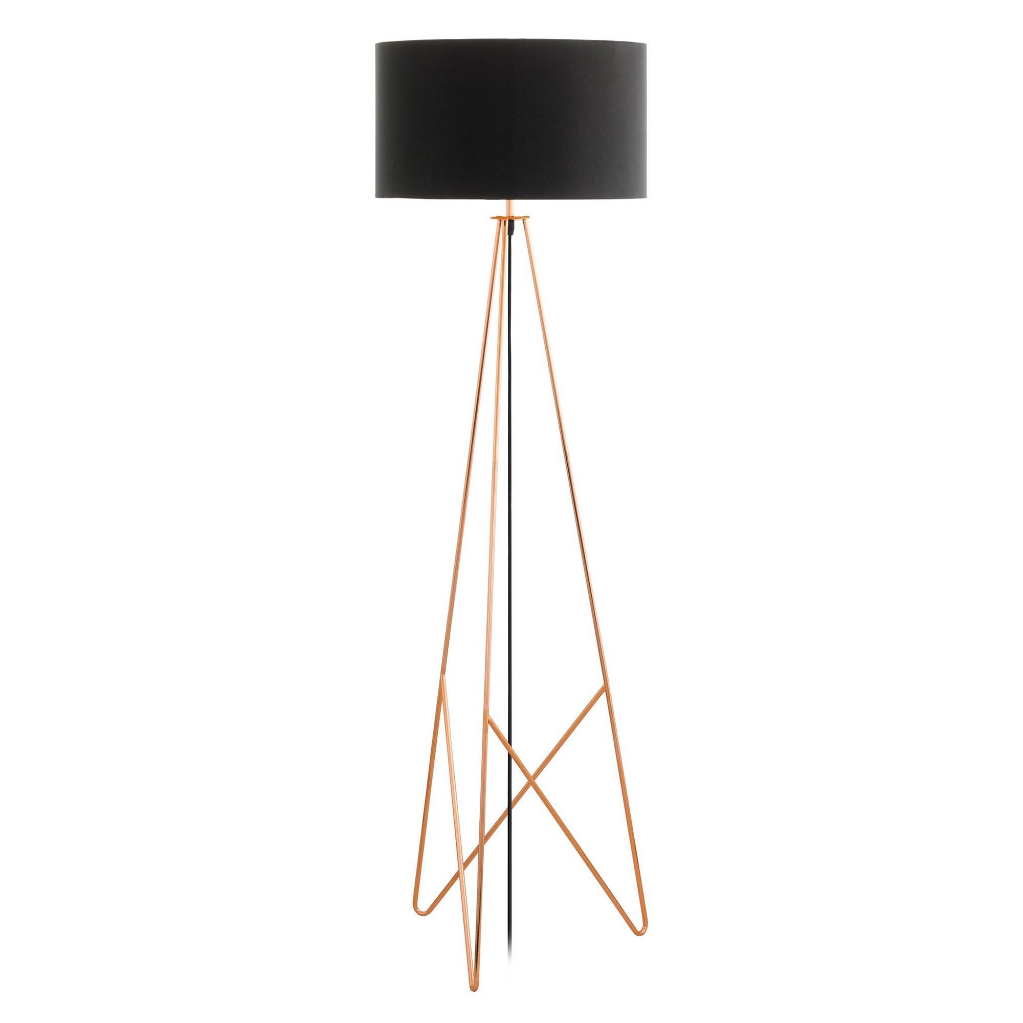Lampadaire CAMPORALEcuivre/noir H154cm