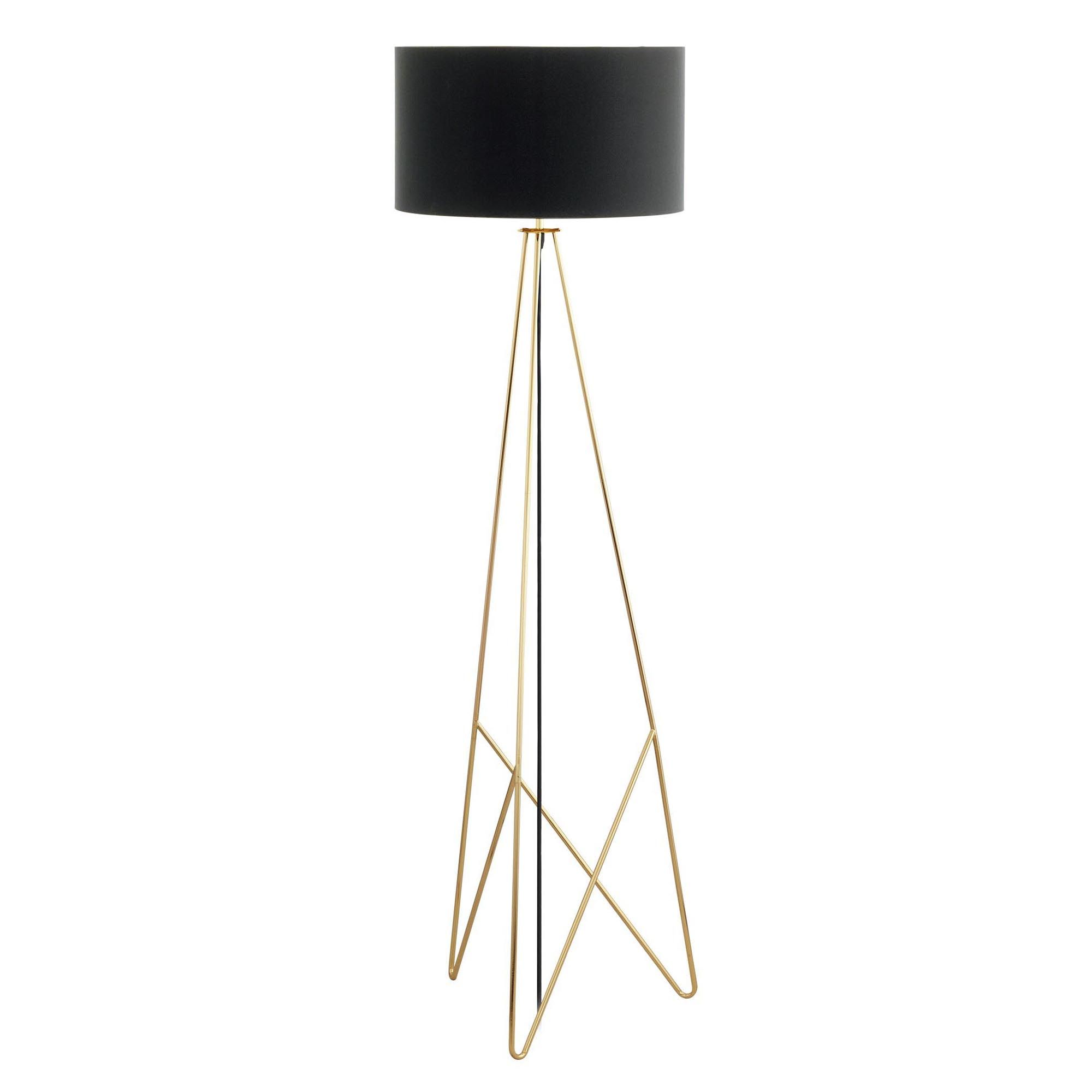 Lampadaire métal doré CAMPORALE E27 1X60W