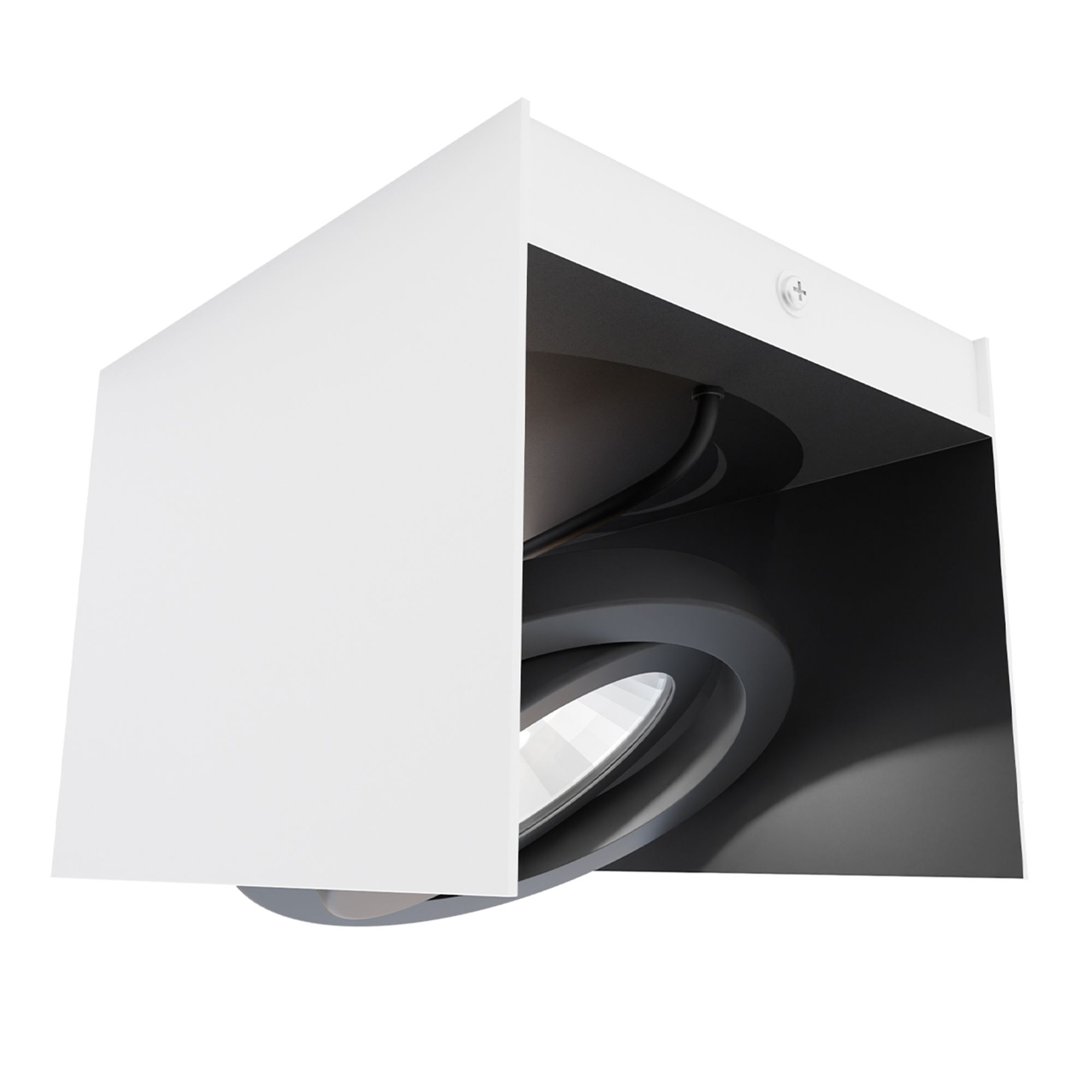 Plafonnier LED VIDAGO blanc/noir H10cm