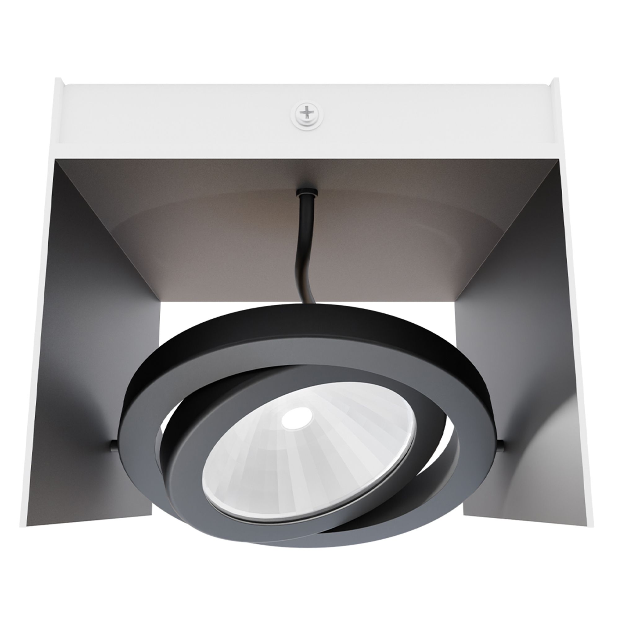 Plafonnier LED VIDAGO blanc/noir H10cm