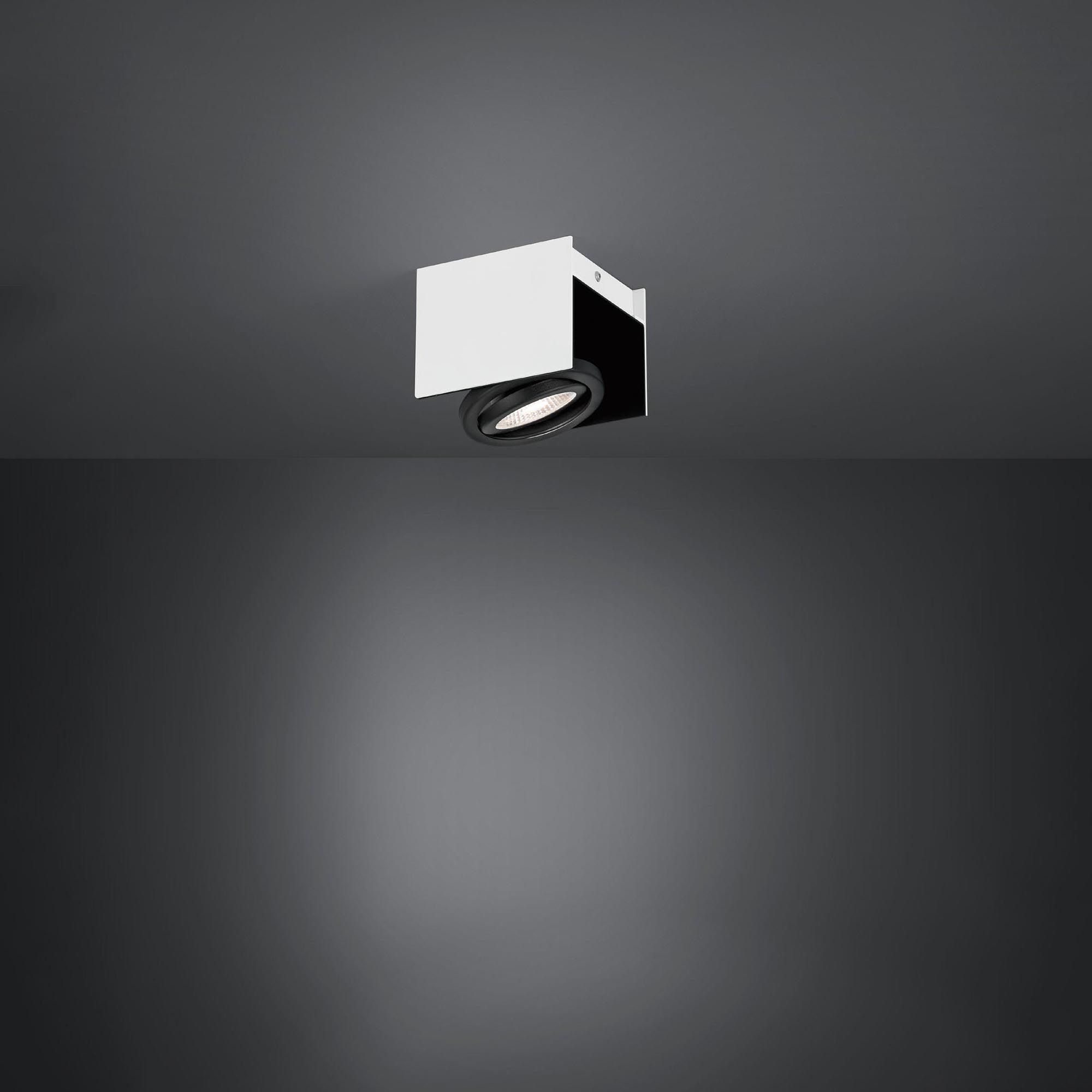 Plafonnier LED VIDAGO blanc/noir H10cm
