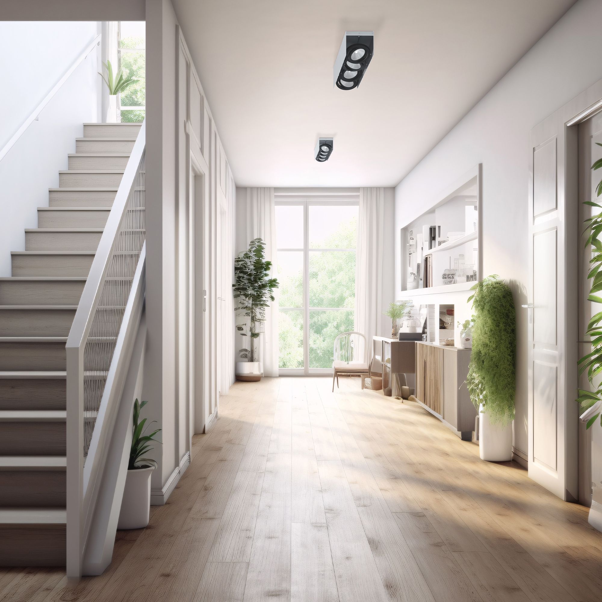 Plafonnier LED VIDAGO blanc L62cm