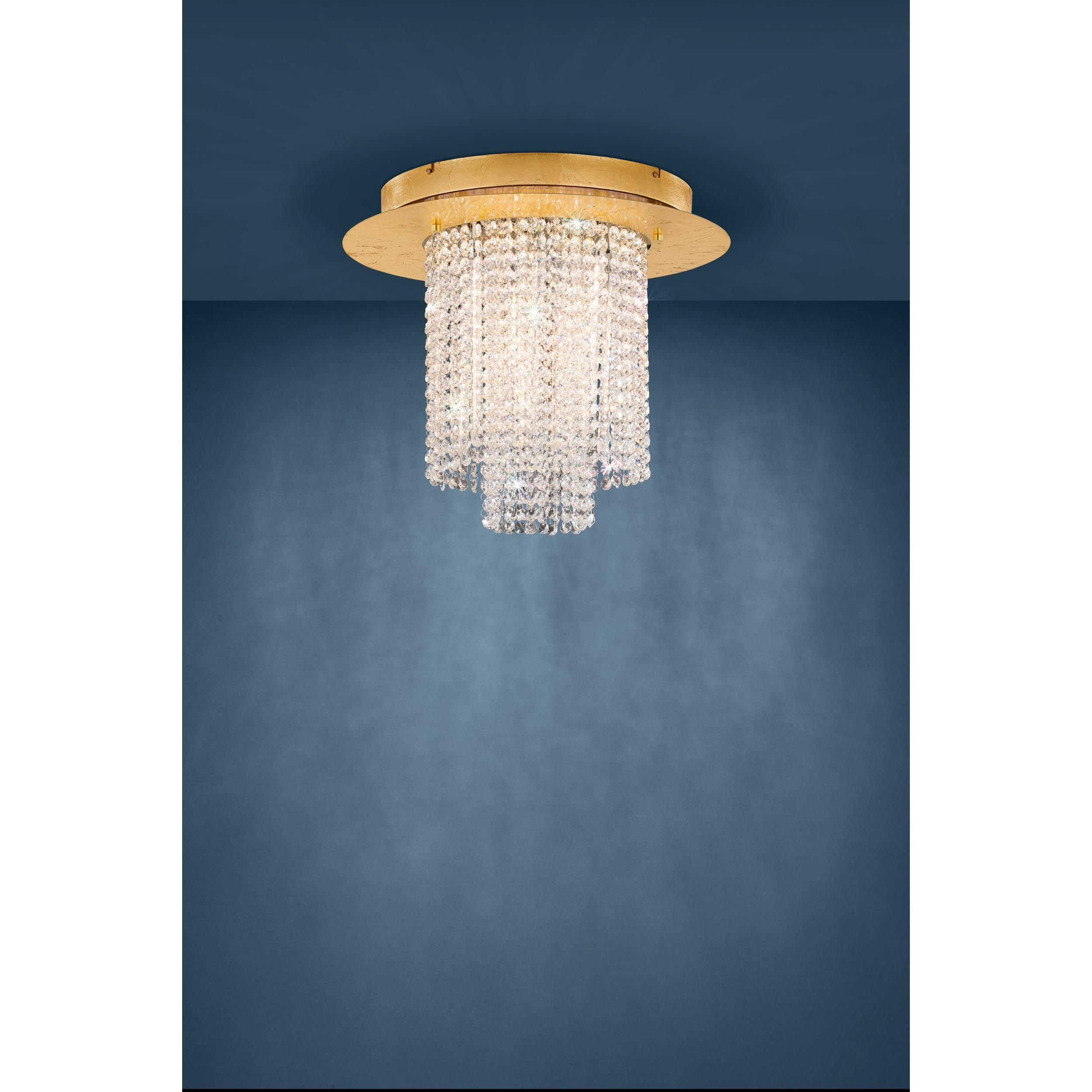 Plafonnier verre doré VILALONES LED INT 10X4,3W