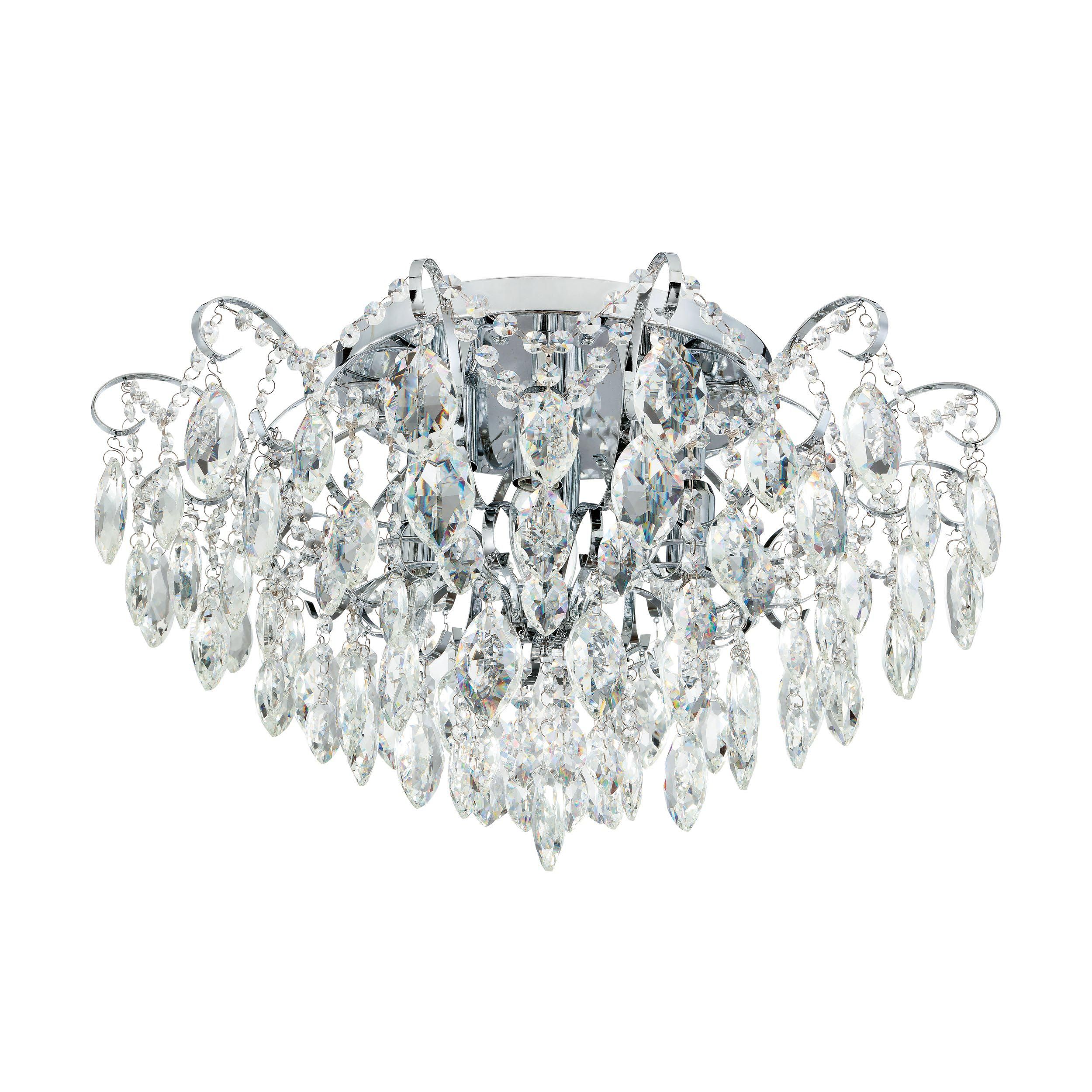 Plafonnier verre argenté FENOULLET E14 6X25W