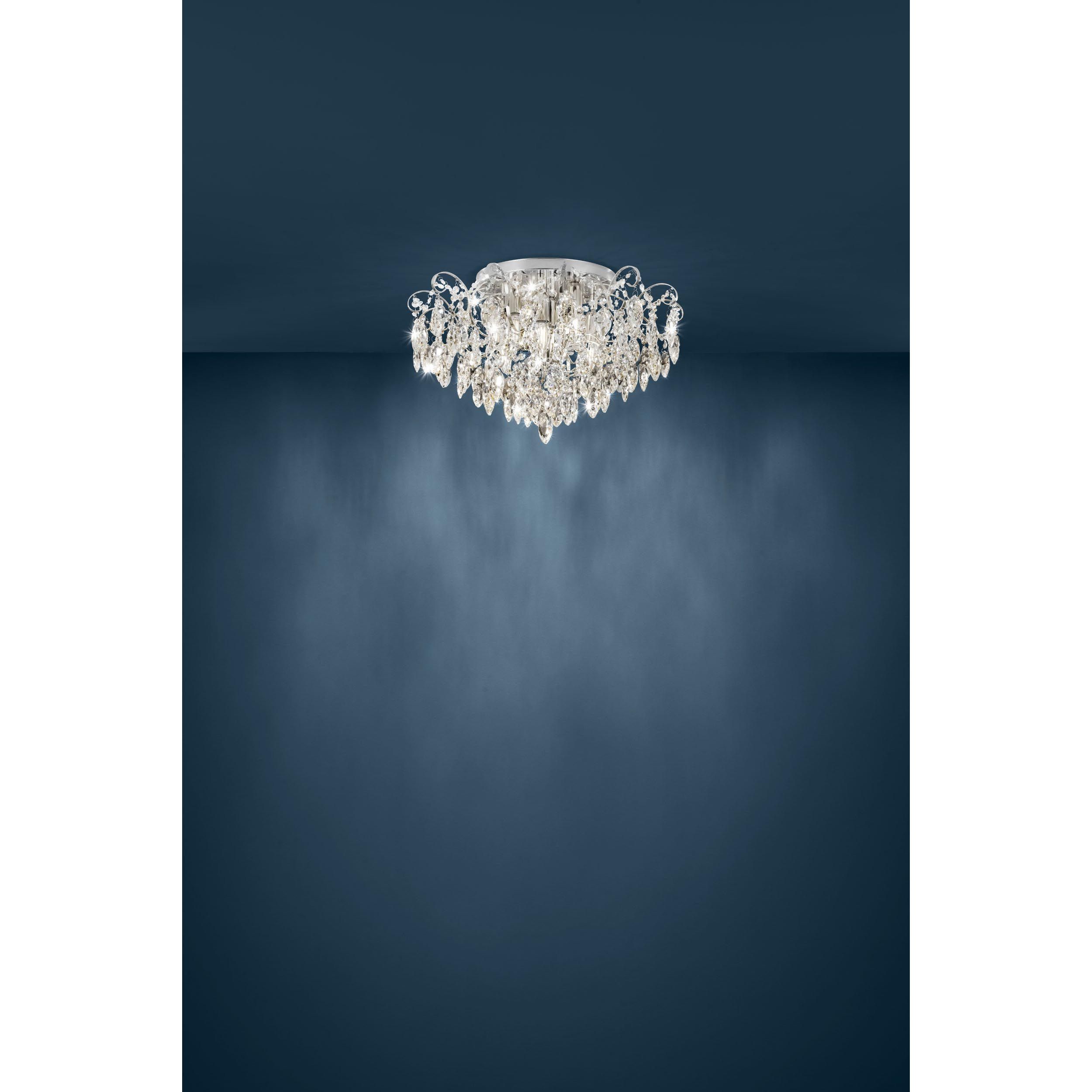 Plafonnier verre argenté FENOULLET E14 6X25W