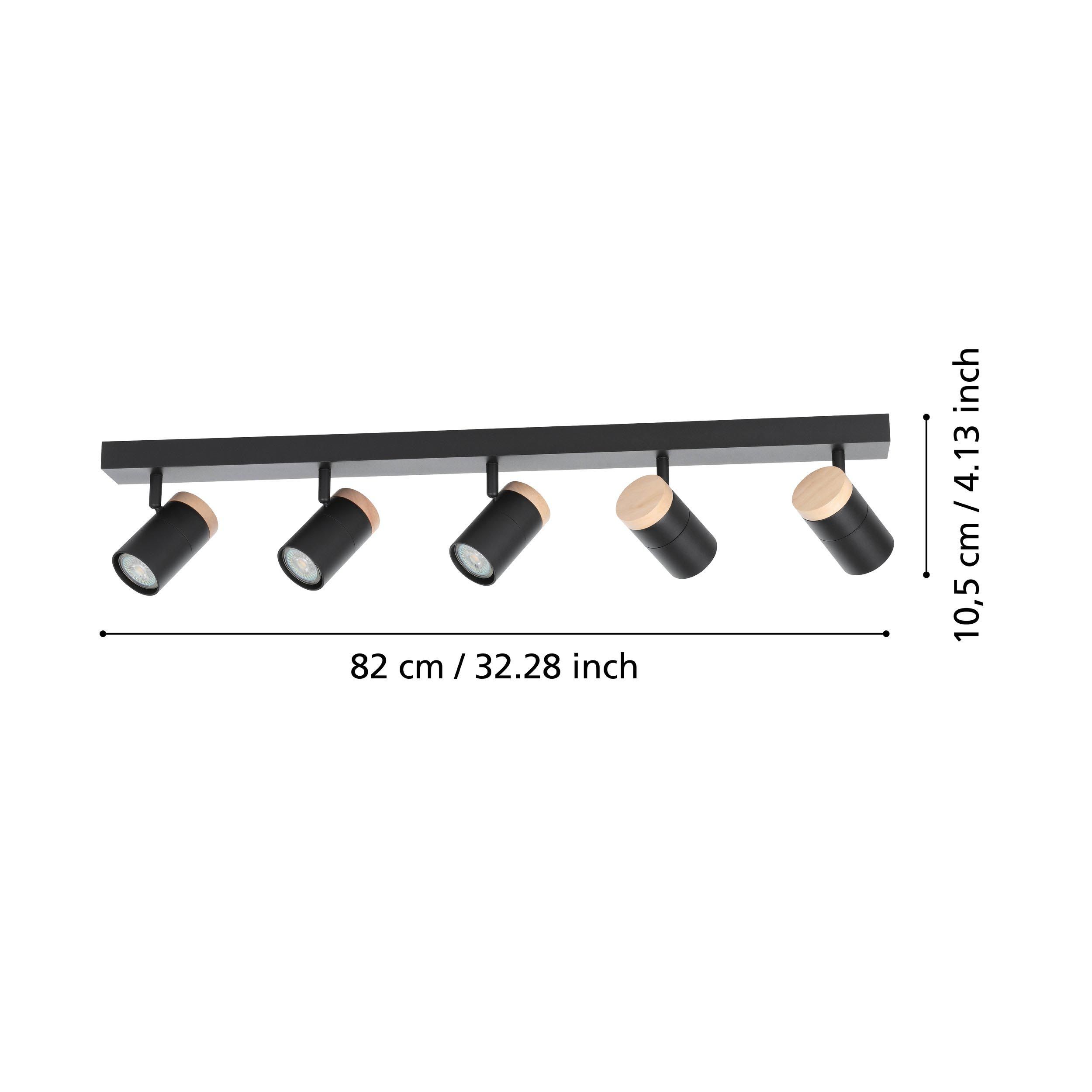 Réglette CARTAGENA noir L82cm