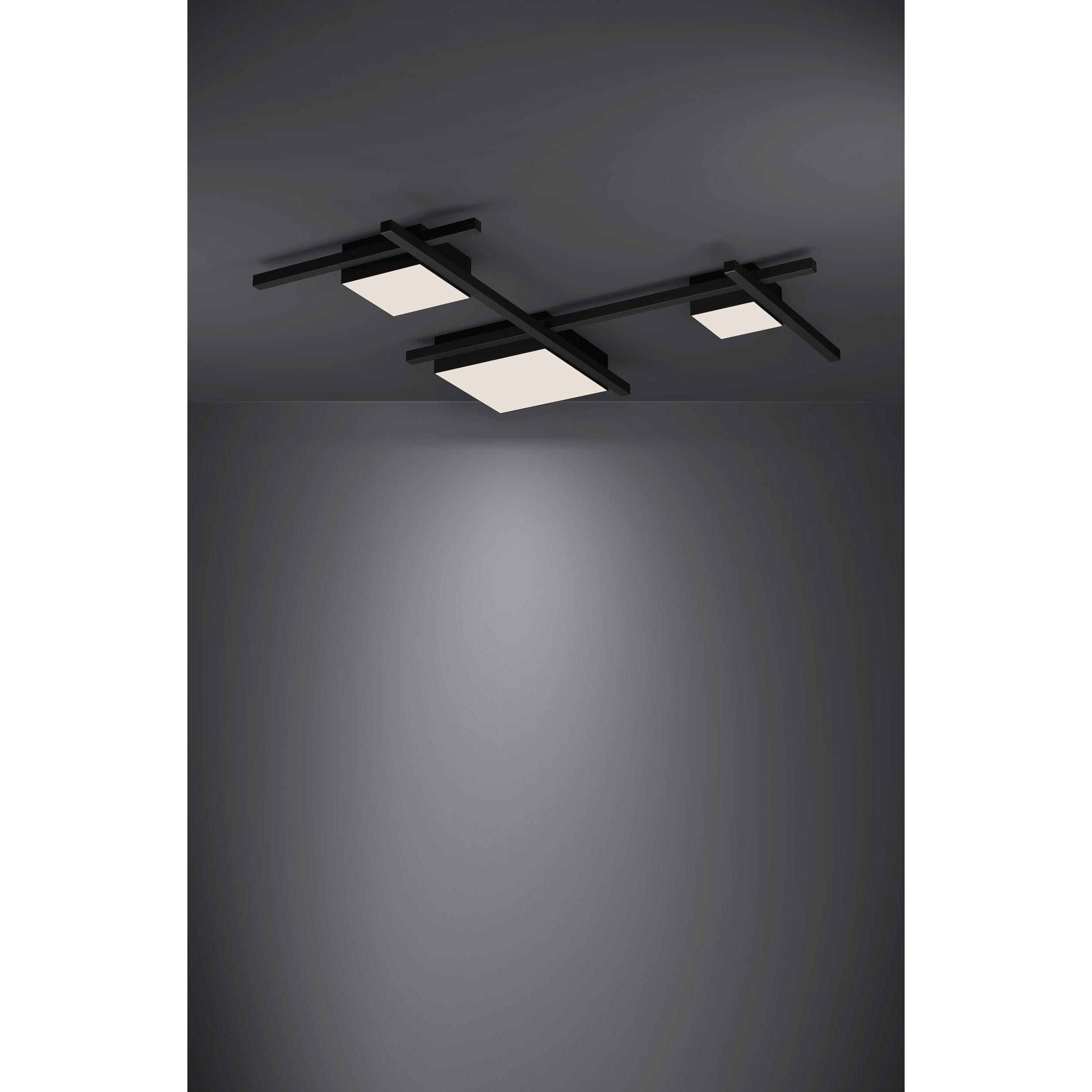 Plafonnier LED VIAREGGIO noir L81,5cm