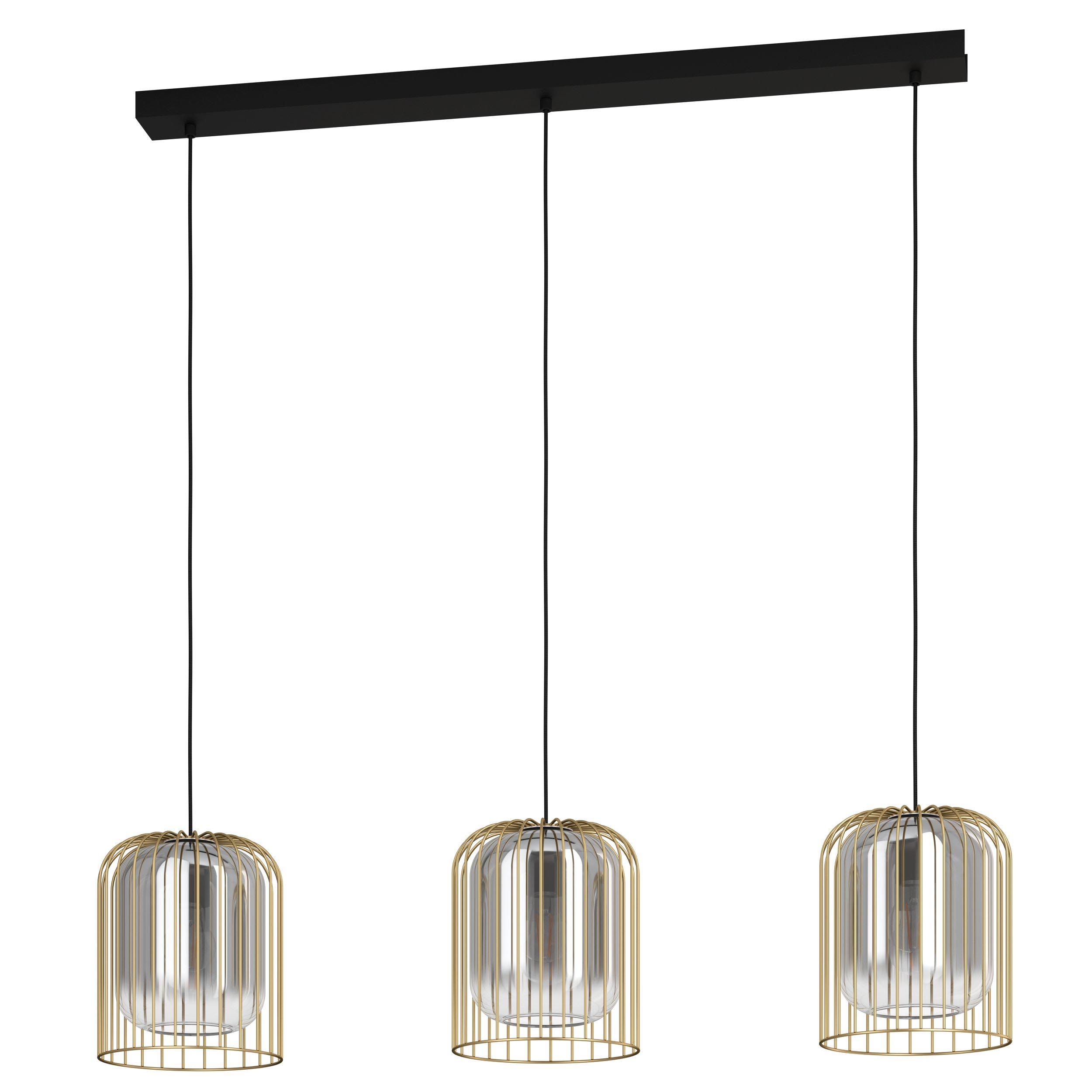 Suspension CAMINATA verre noir L103cm