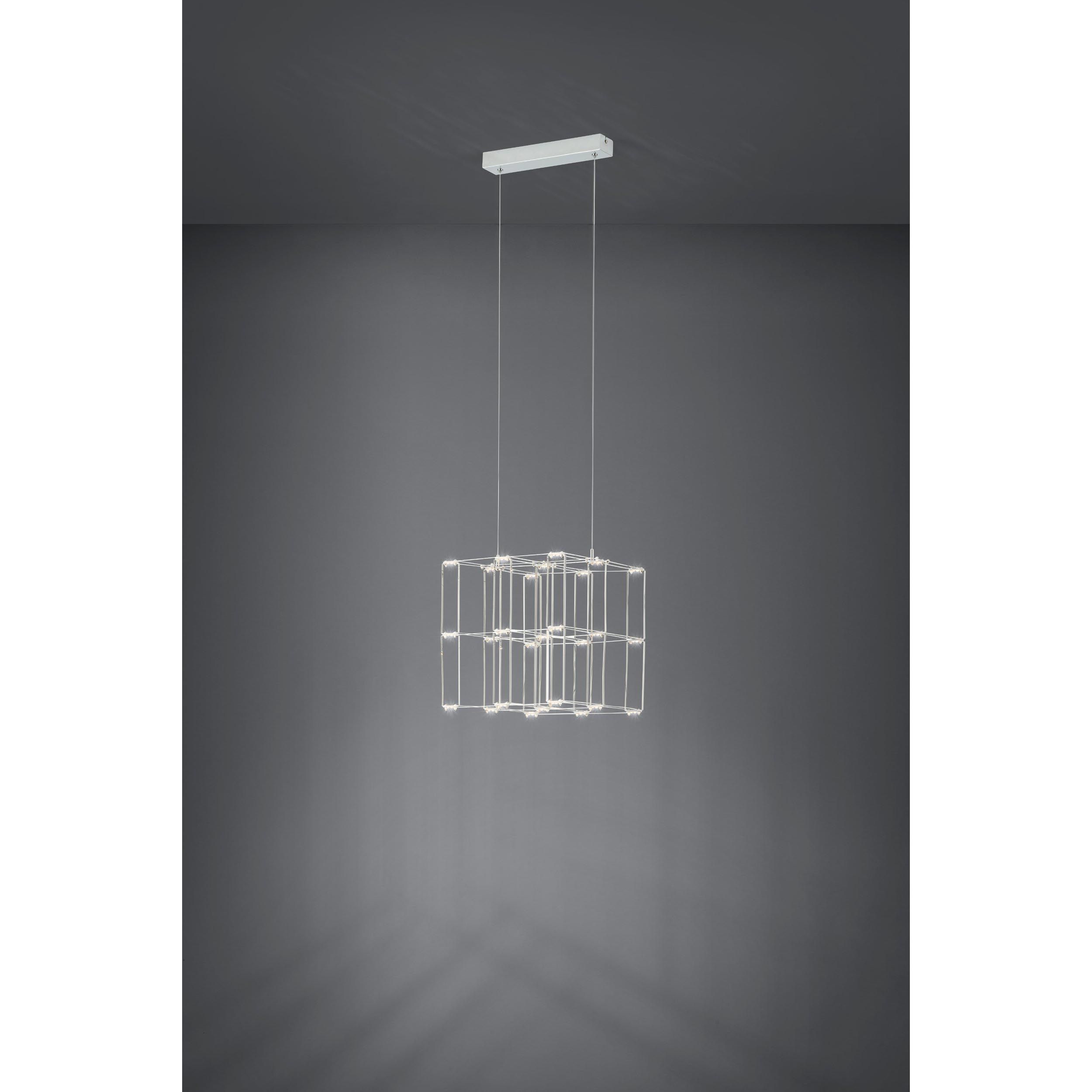 Suspension LED FRONTERA argenté L30cm