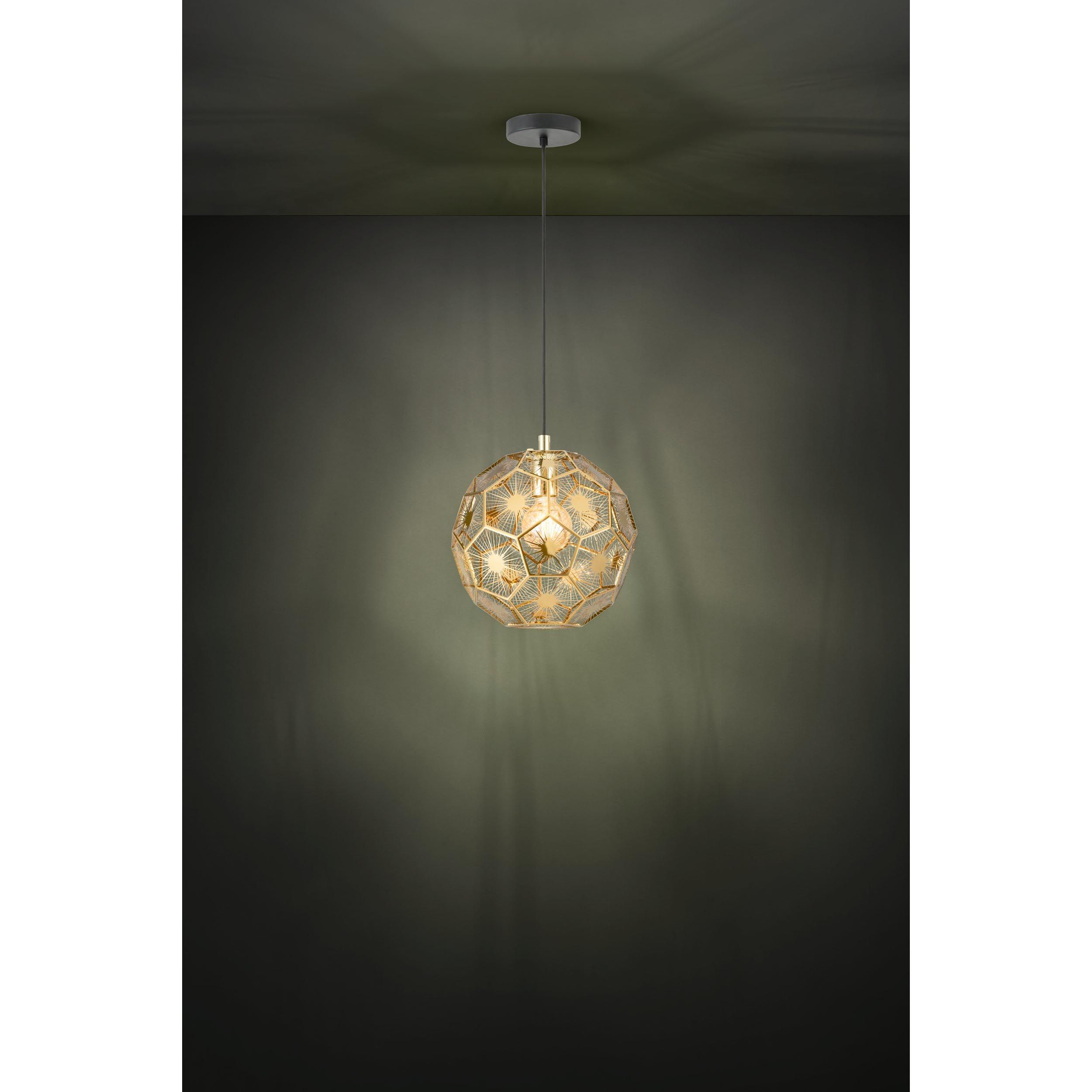 Suspension métal doré SKOURA d30 cm E27 1X60W