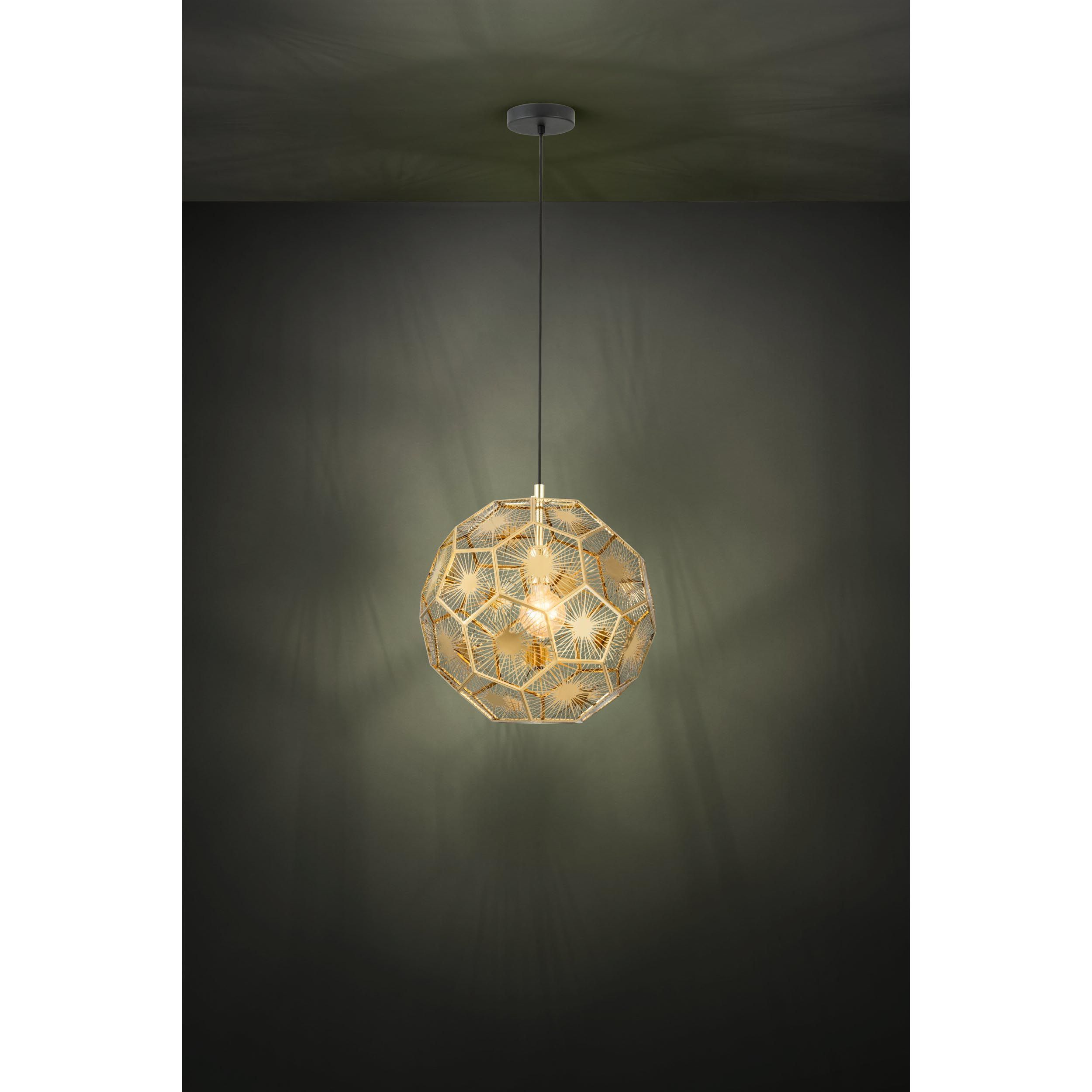 Suspension métal doré SKOURA d41 E27 1X60W