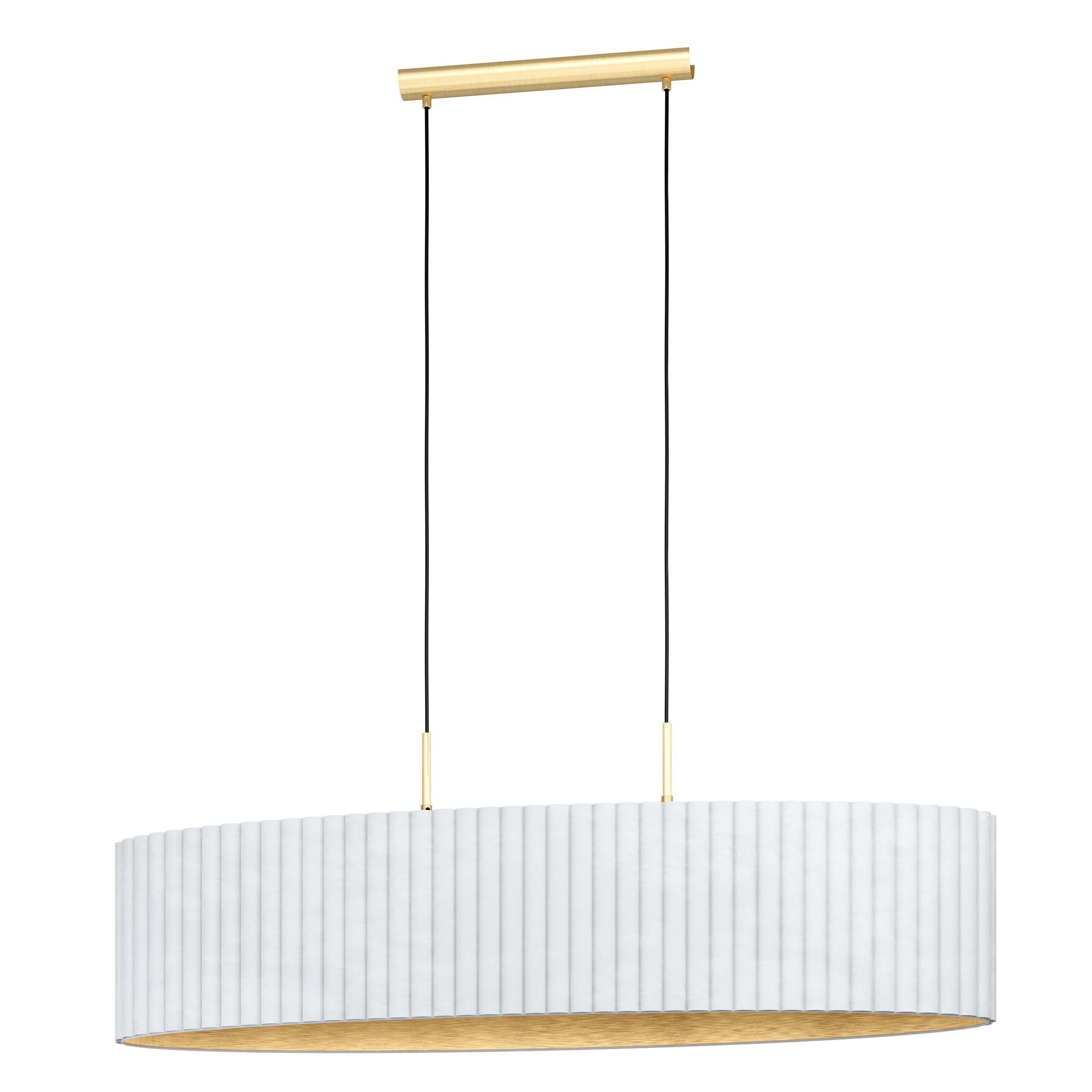 Suspension TAMARESCO velours blanc/doré L102cm