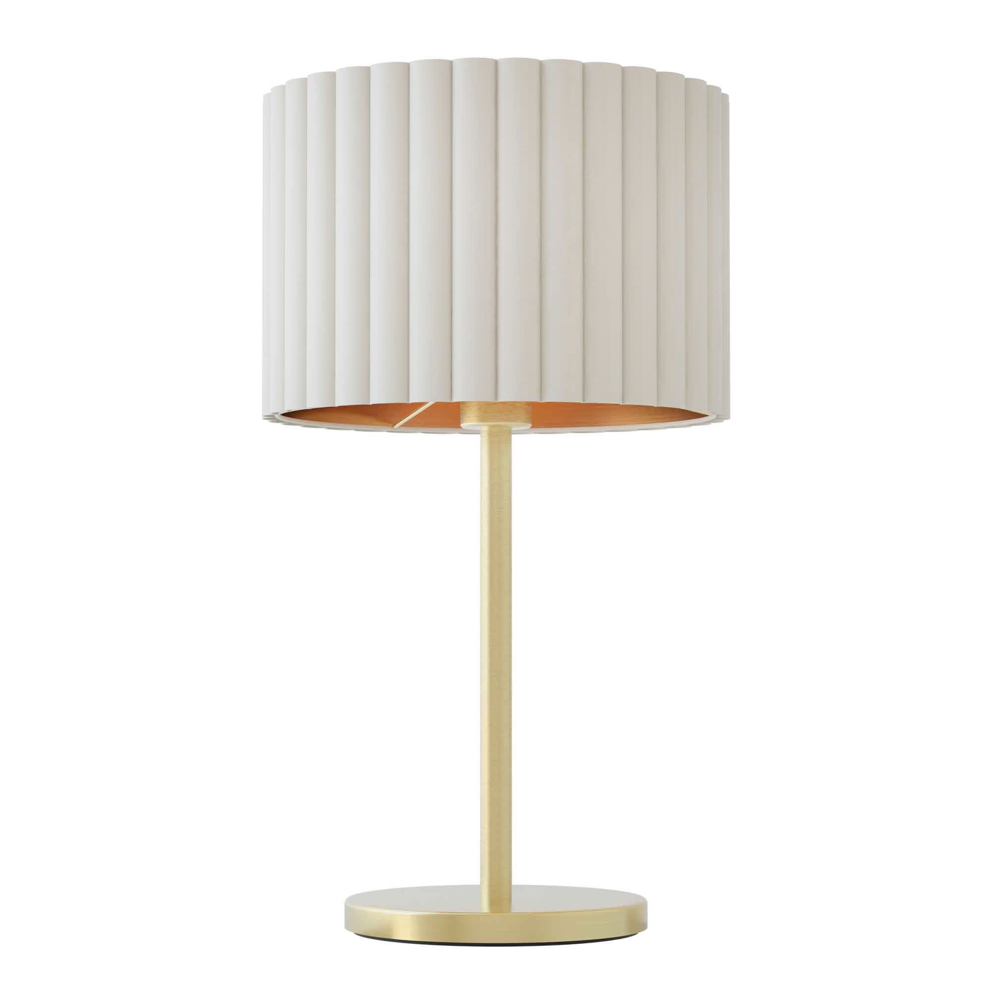 Lampe TAMARESCO velours blanc Ø30cm
