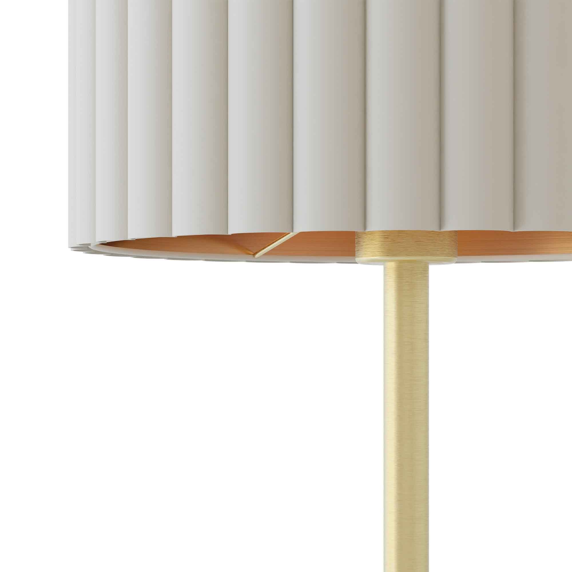 Lampe TAMARESCO velours blanc Ø30cm