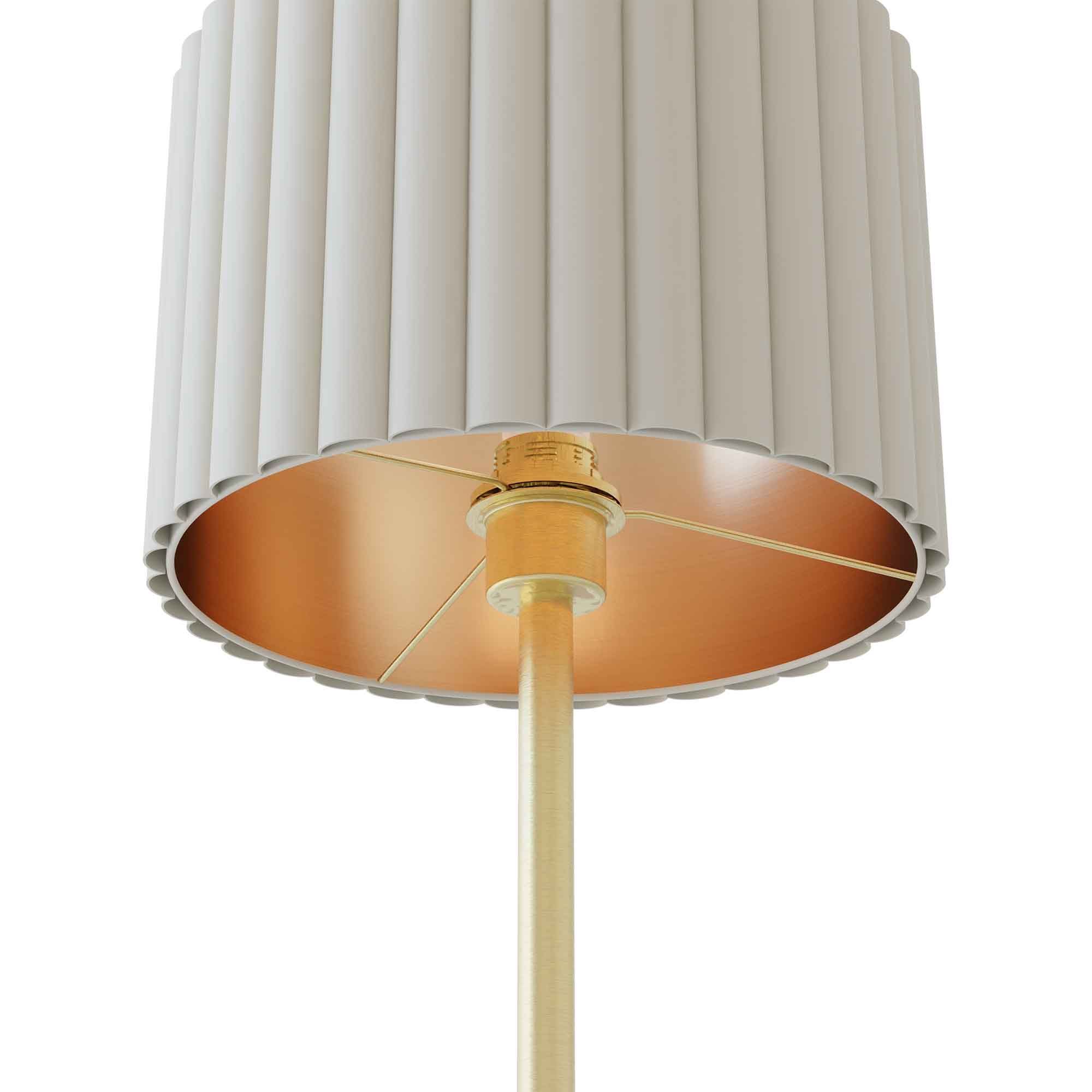 Lampe TAMARESCO velours blanc Ø30cm