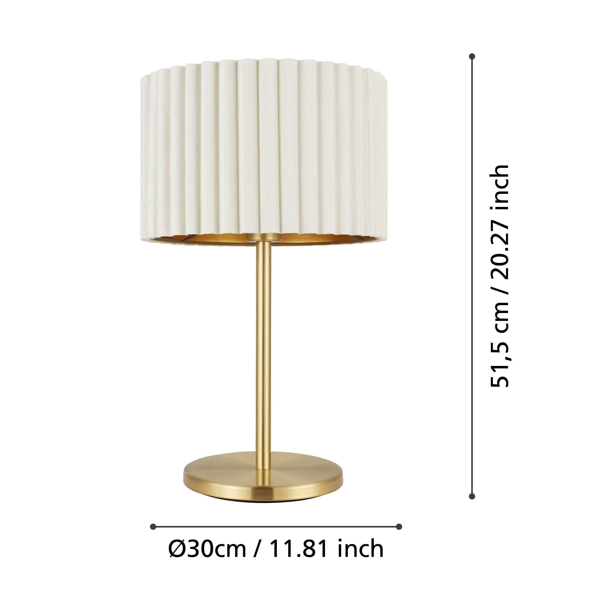 Lampe TAMARESCO velours blanc Ø30cm